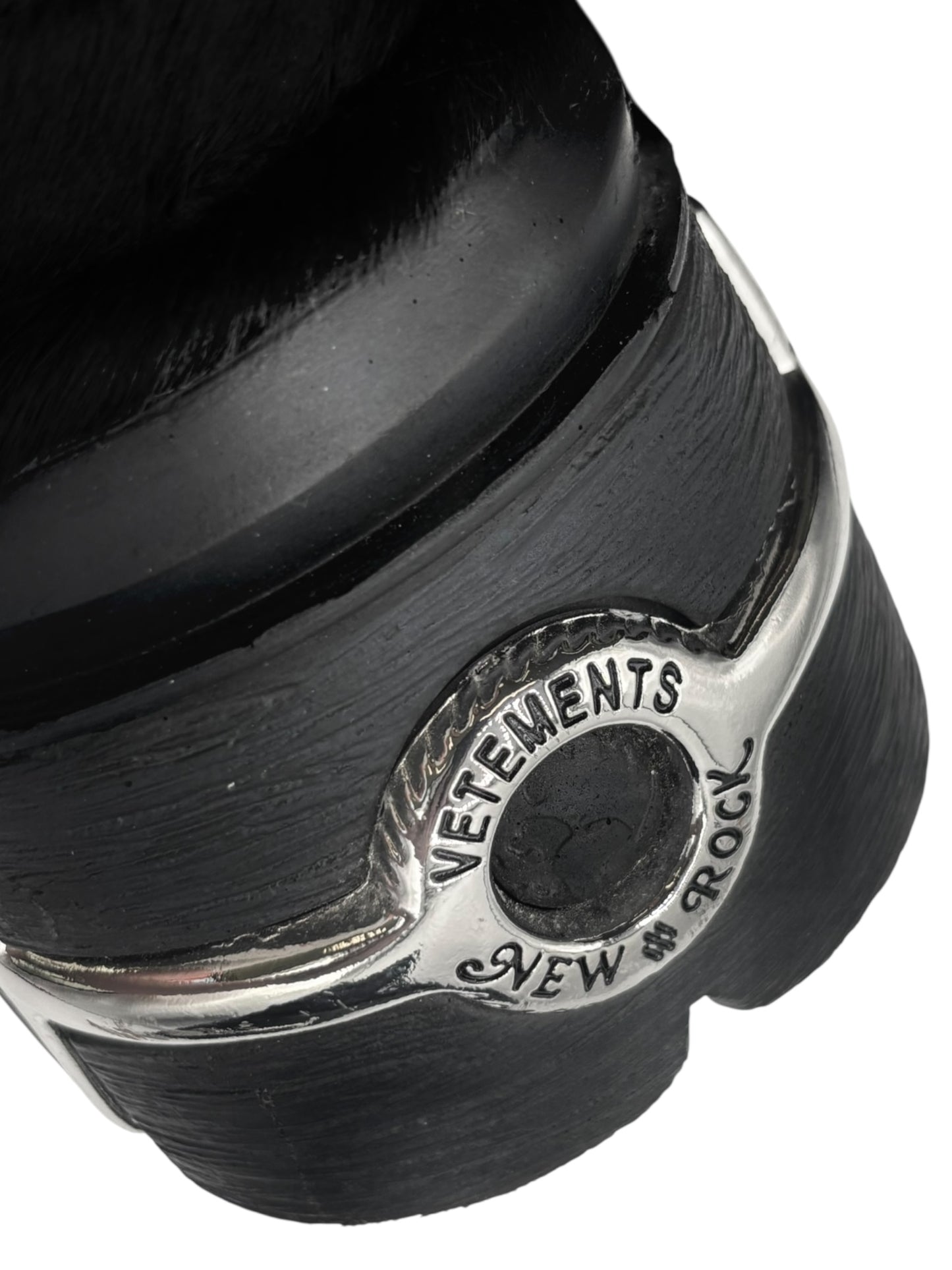 New Rock x Vetements M-106 fur platform boots size 44