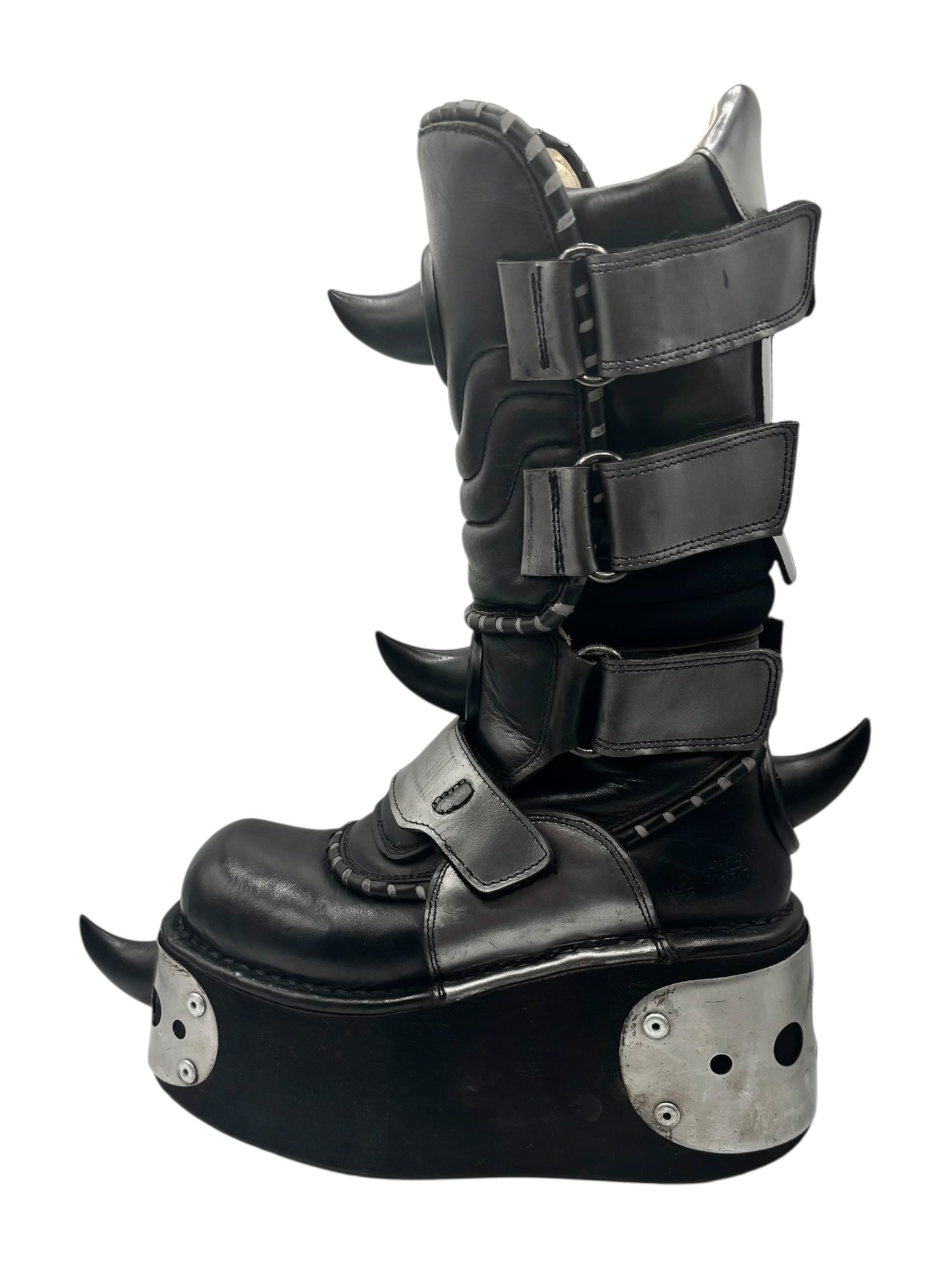 Extremely rare vintage 90s New Rock horn neptuno platform boots size 41