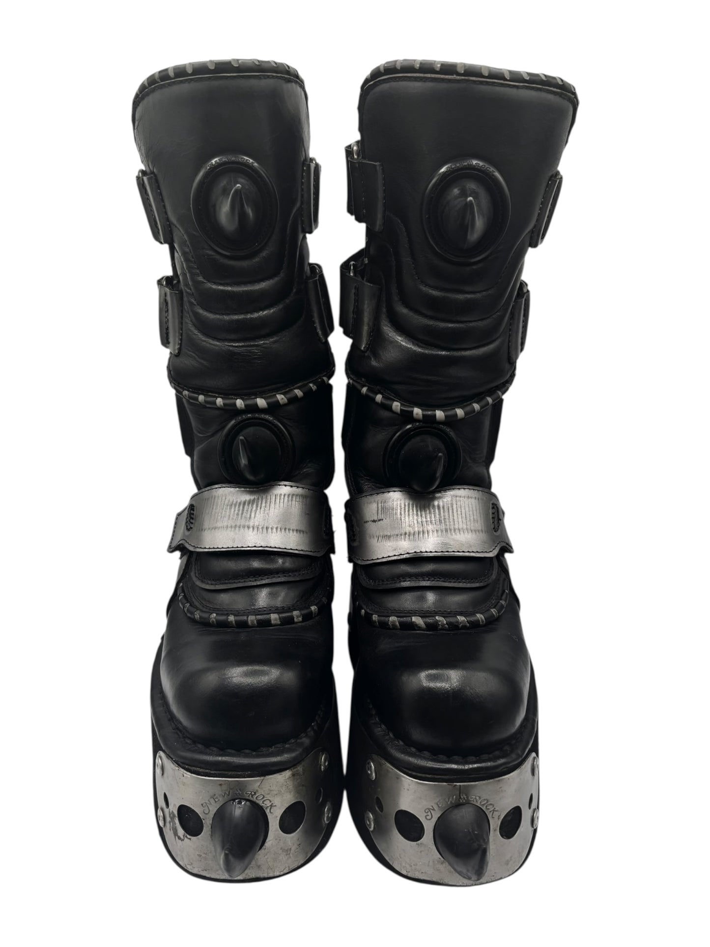 Extremely rare vintage 90s New Rock horn neptuno platform boots size 41