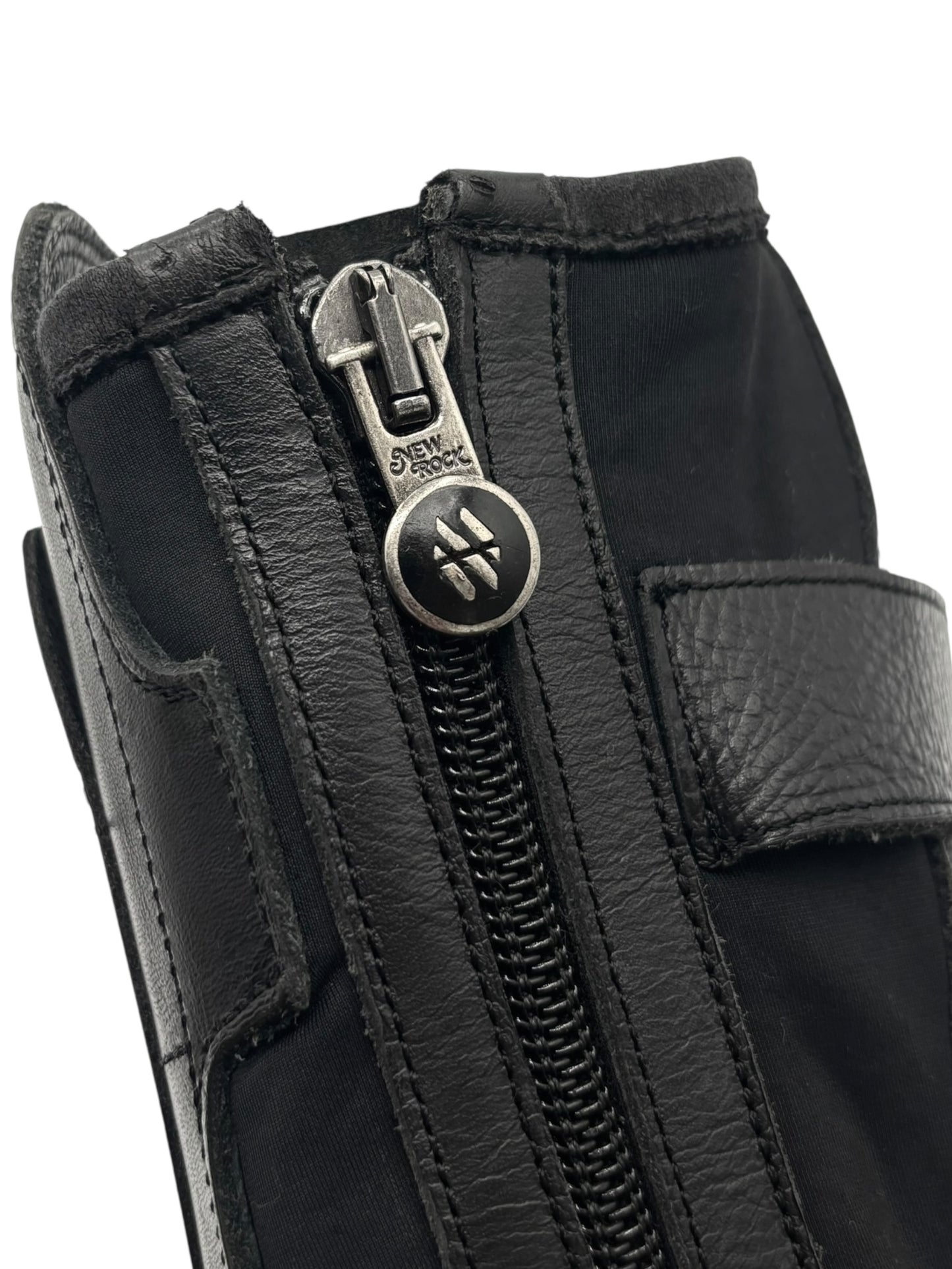 Vintage New Rock pointy biker heels size 40