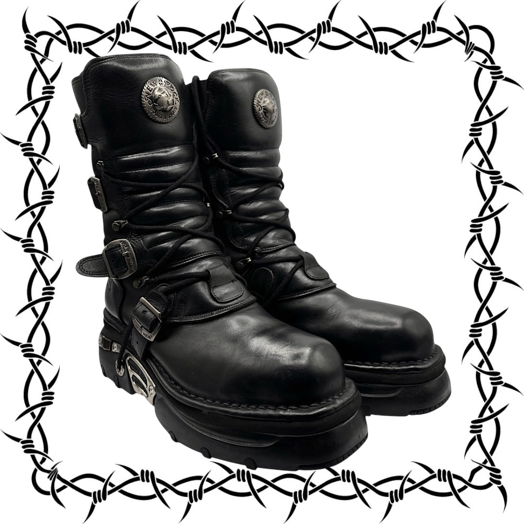 Vintage New Rock mid-calf platform boots size 45