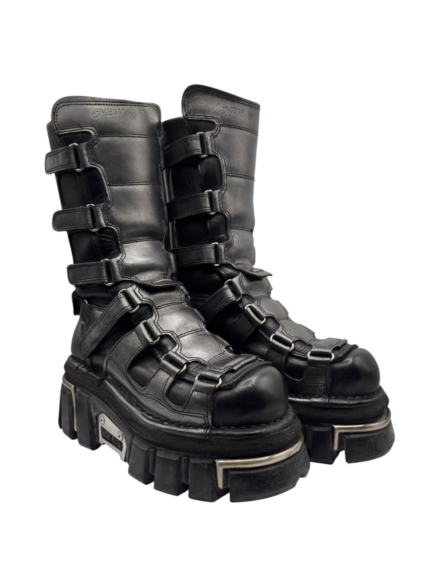 Vintage New Rock knee high terminator sole platform boots