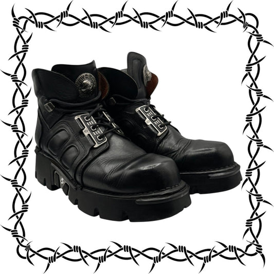 Vintage New Rock combat ankle boots size 46