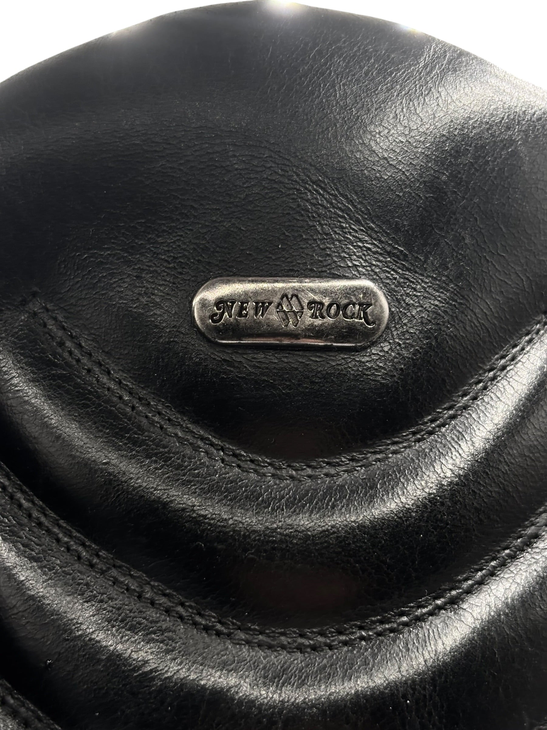 Vintage New Rock knee high biker boots size 40