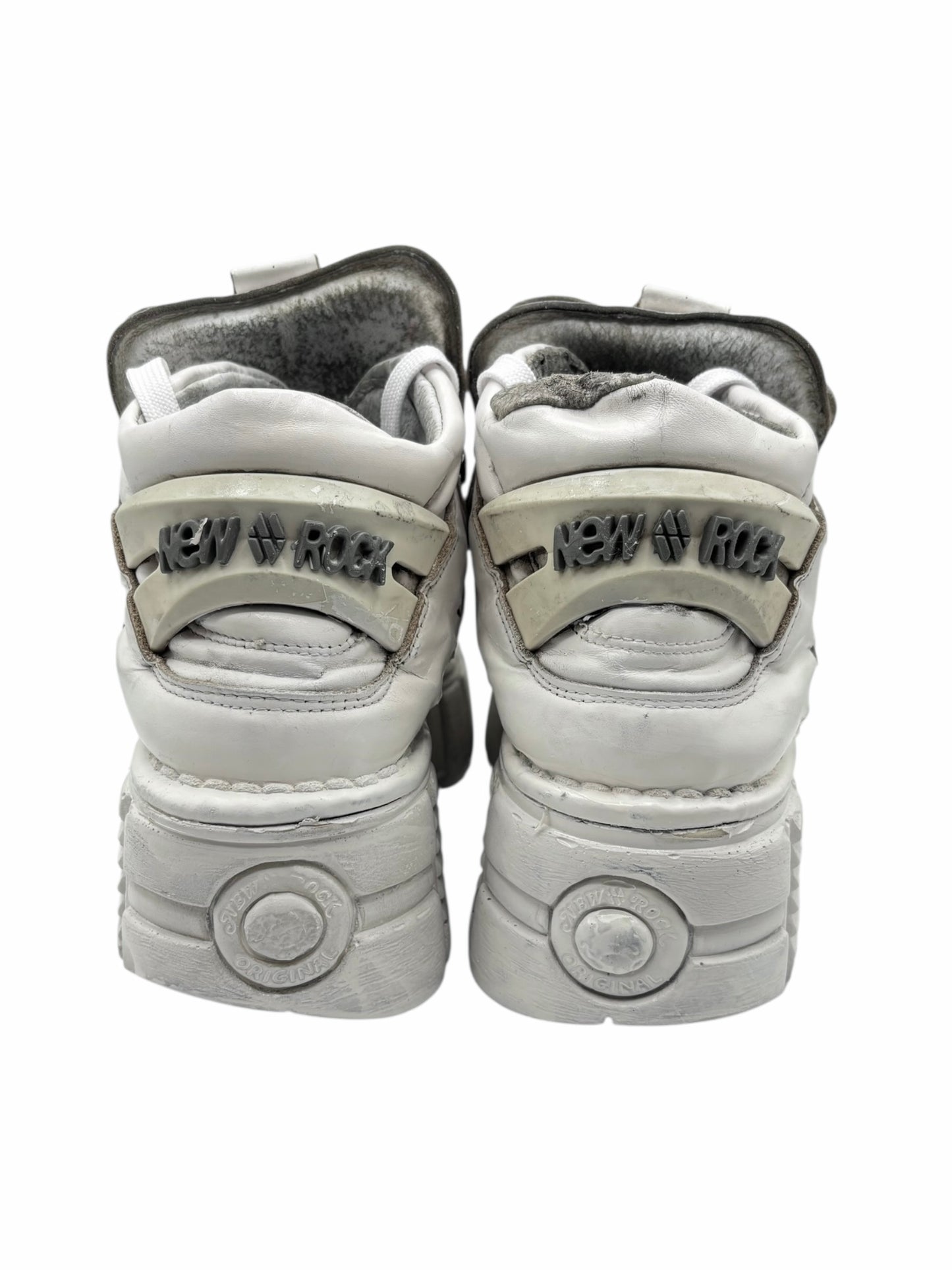 New Rock M-106 white platform boots size 38