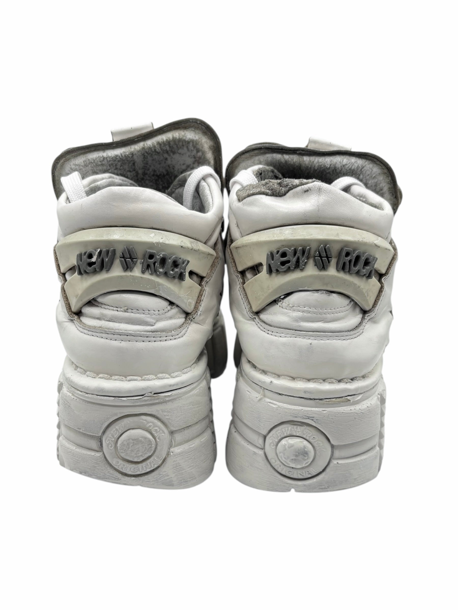New Rock M-106 white platform boots size 38
