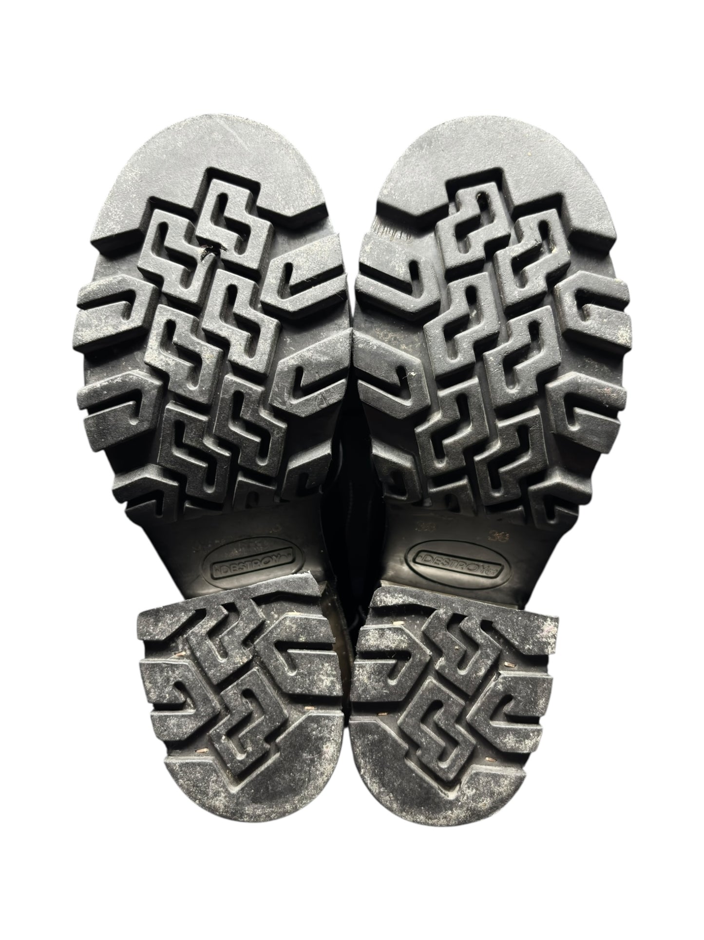 Vintage Destroy buckle loafers