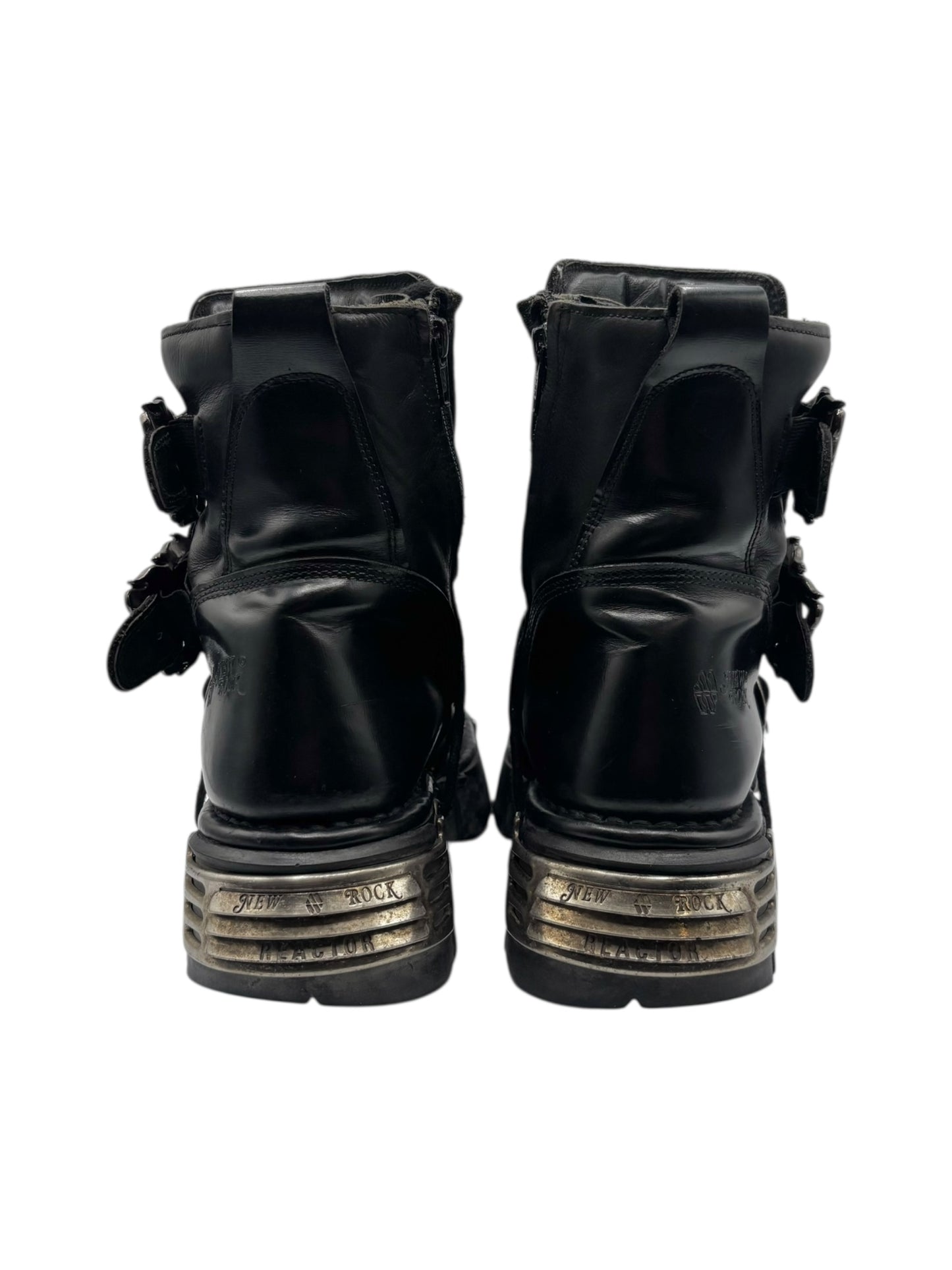 Vintage New Rock cross reactor leather platform boots size 39