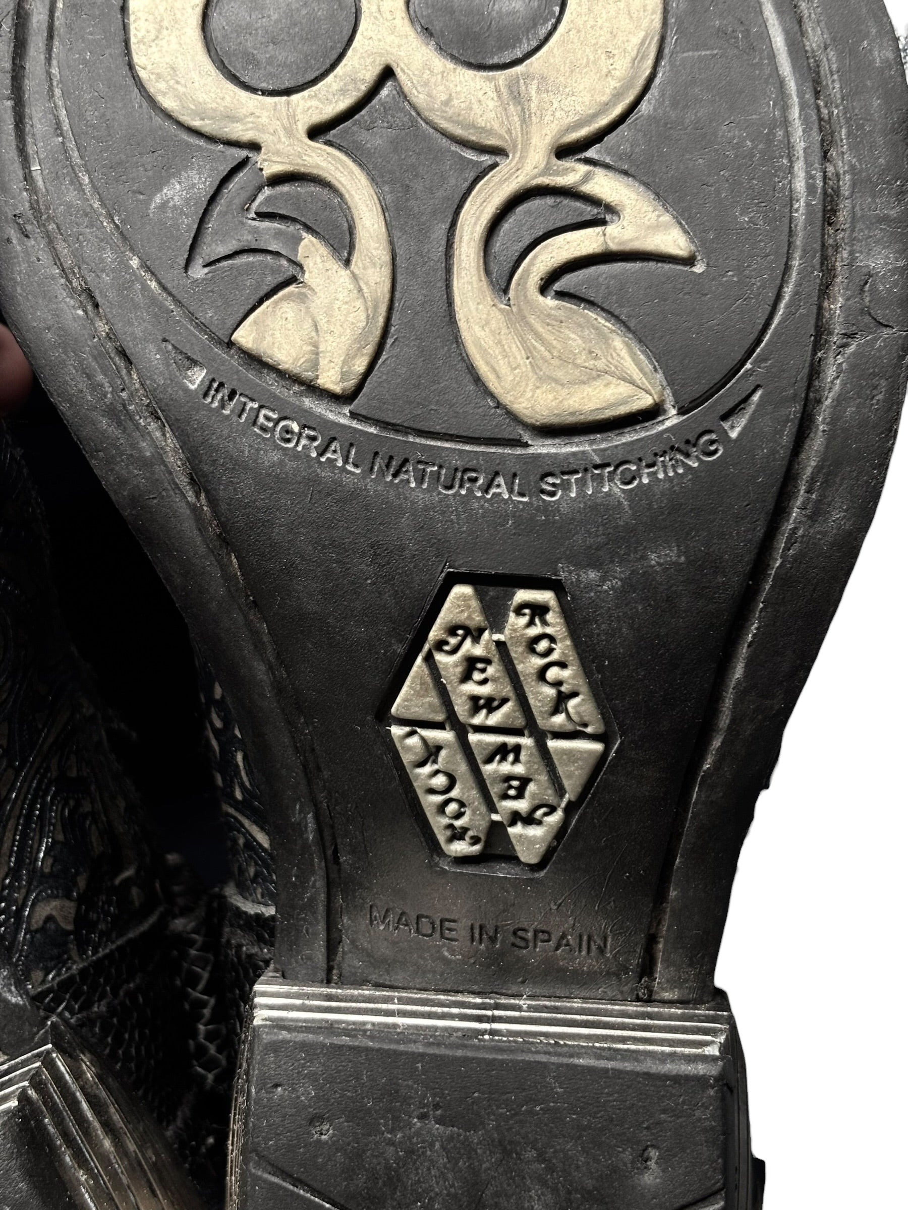 Vintage New Rock steel cap cowboy boots size 40