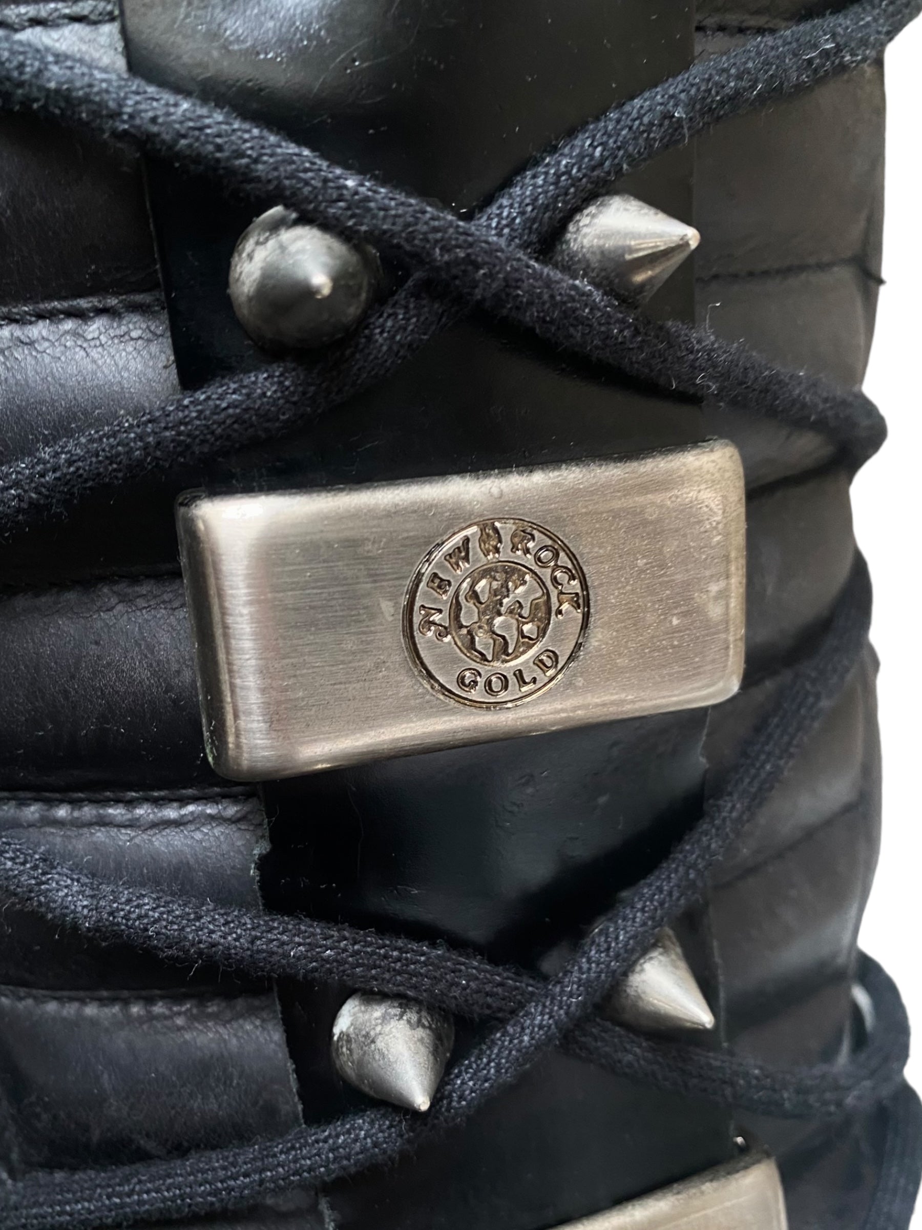 Vintage New Rock M-161-S1 reactor knee-high boots size 46