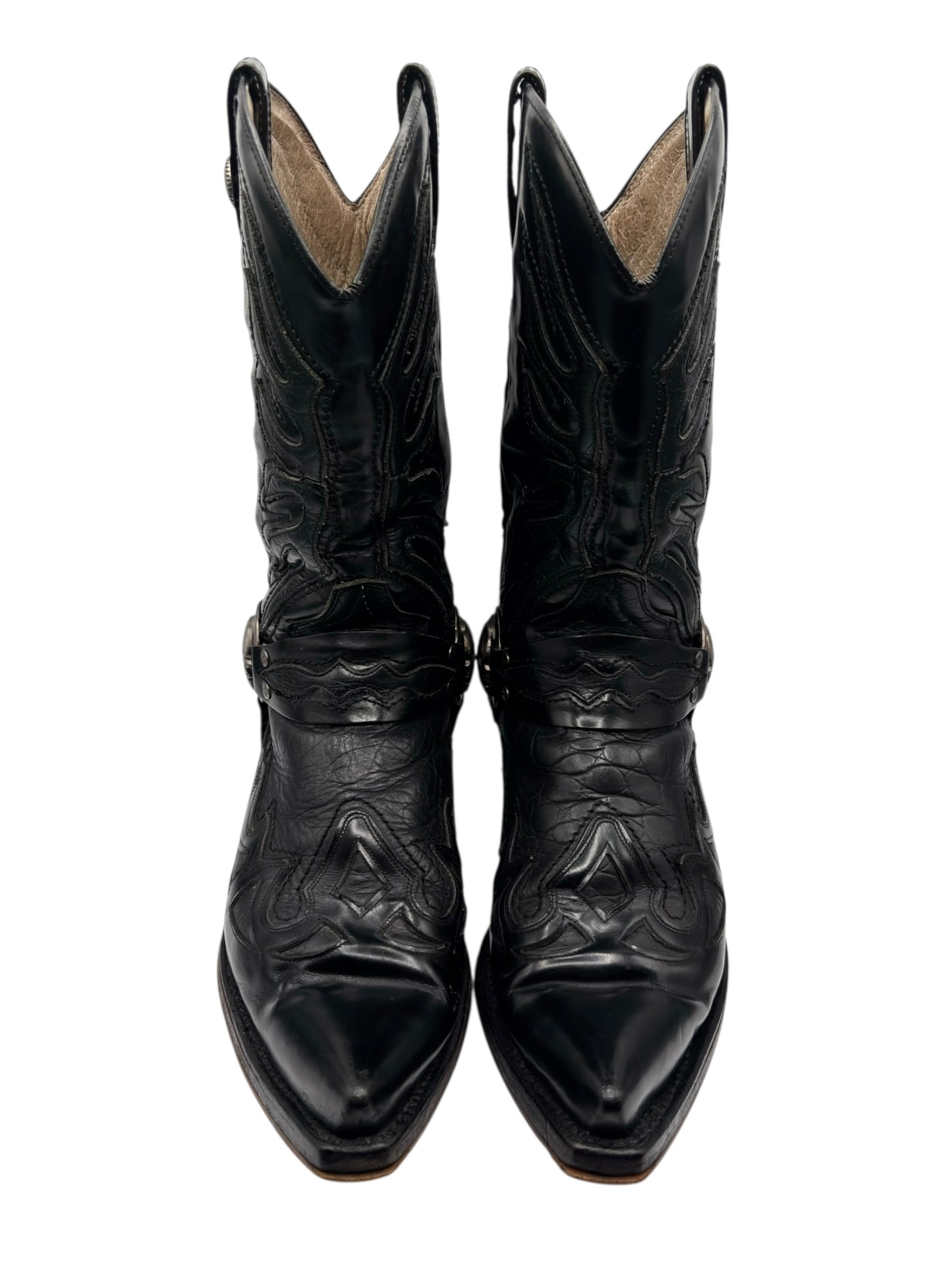 Vintage New Rock flame leather cowboy boots size 42