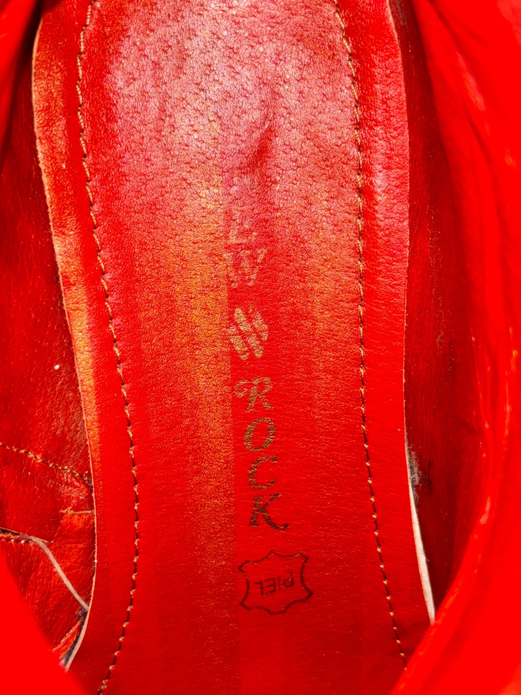 Vintage New Rock black leather cowboy boots size 43