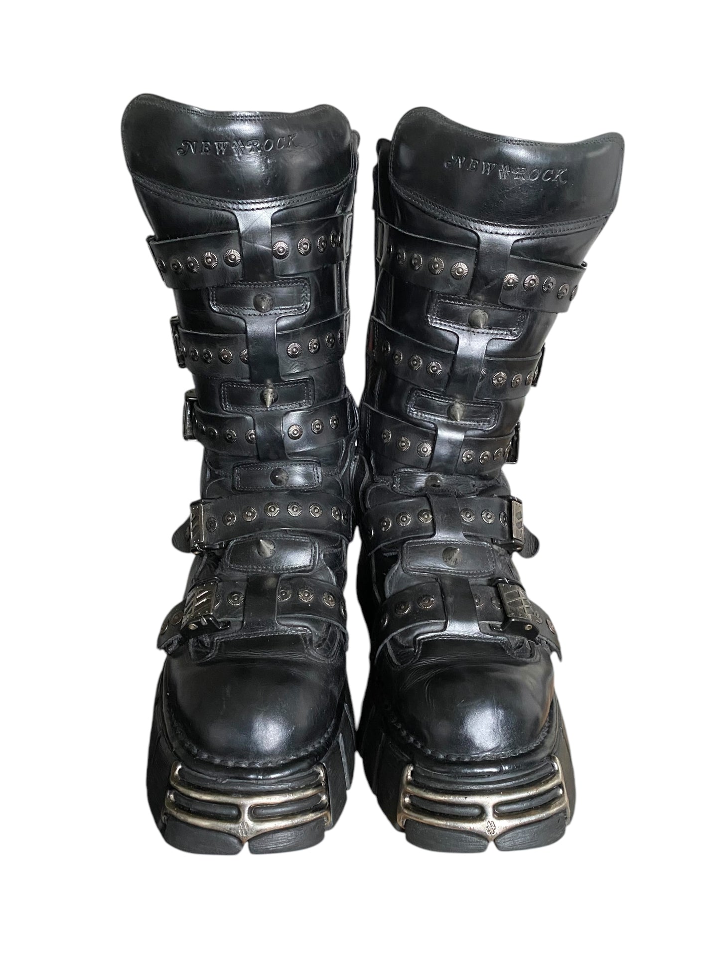 Vintage New Rock studded platform boots size 46