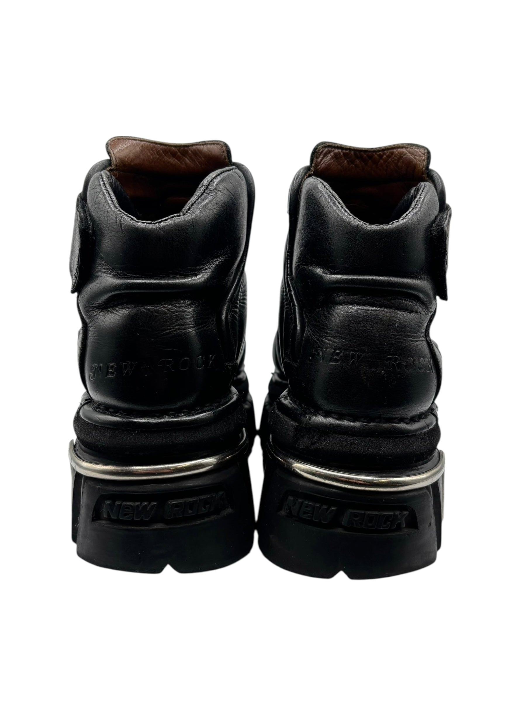 Vintage New Rock avant garde leather platform boots size 41