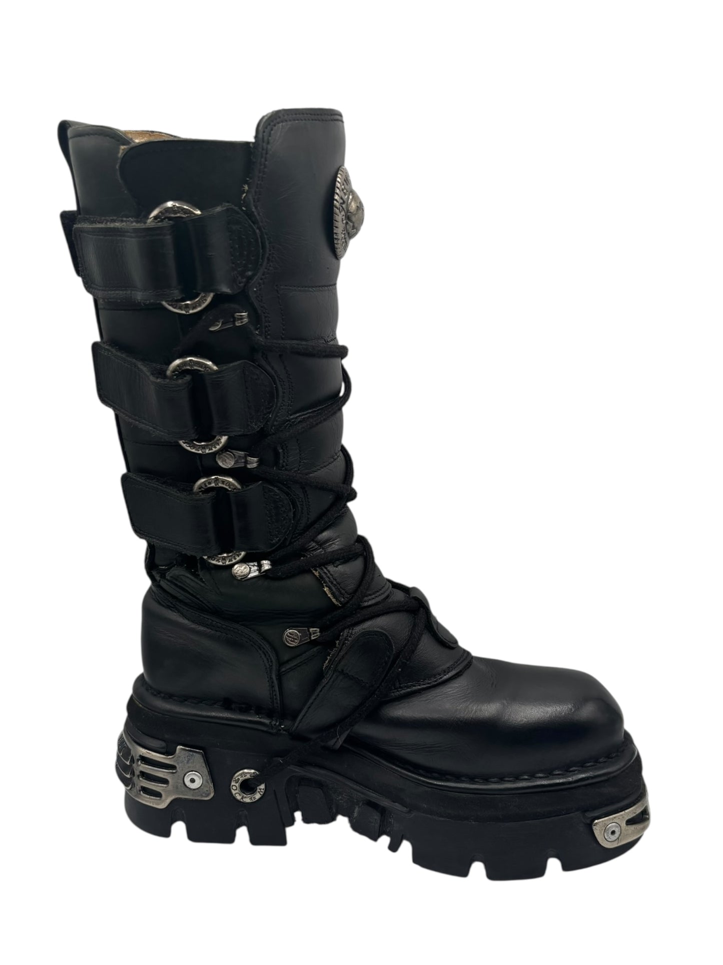 Rare vintage New Rock reactor leather boots size 39