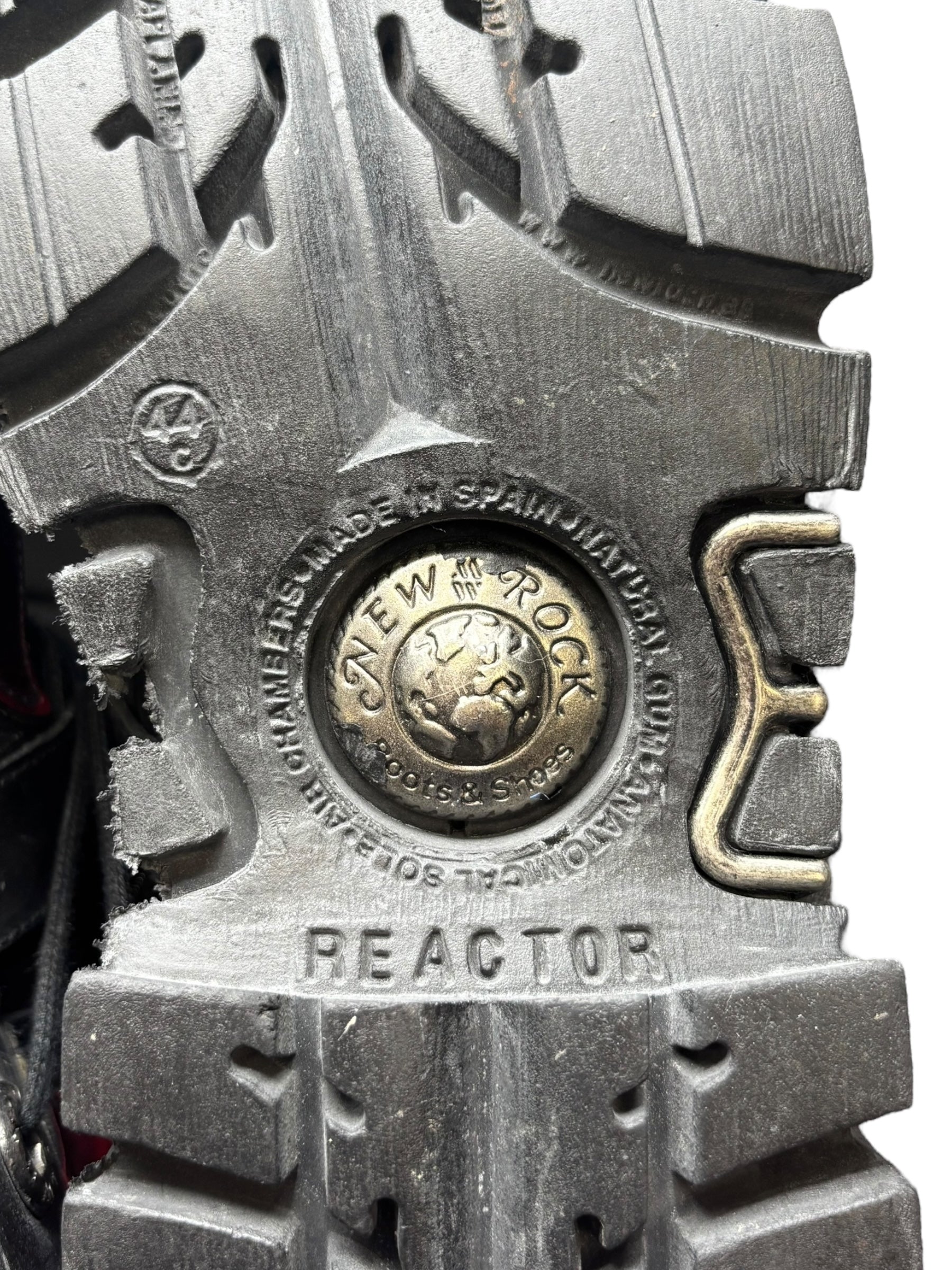 Rare vintage New Rock ruby red reactor leather boots size 38