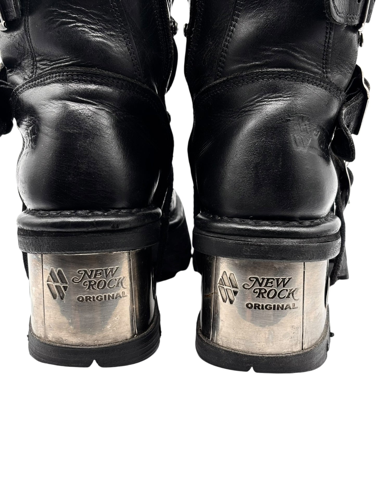 Vintage New Rock raised heel leather boots size 37