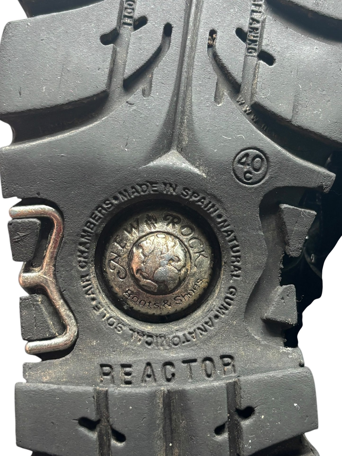 Vintage New Rock mid-calf black flame reactor boots size 40