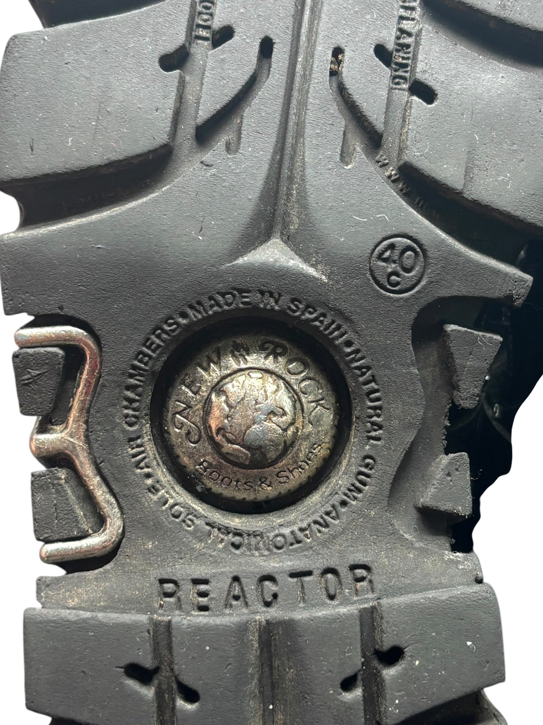 Vintage New Rock mid-calf black flame reactor boots size 40