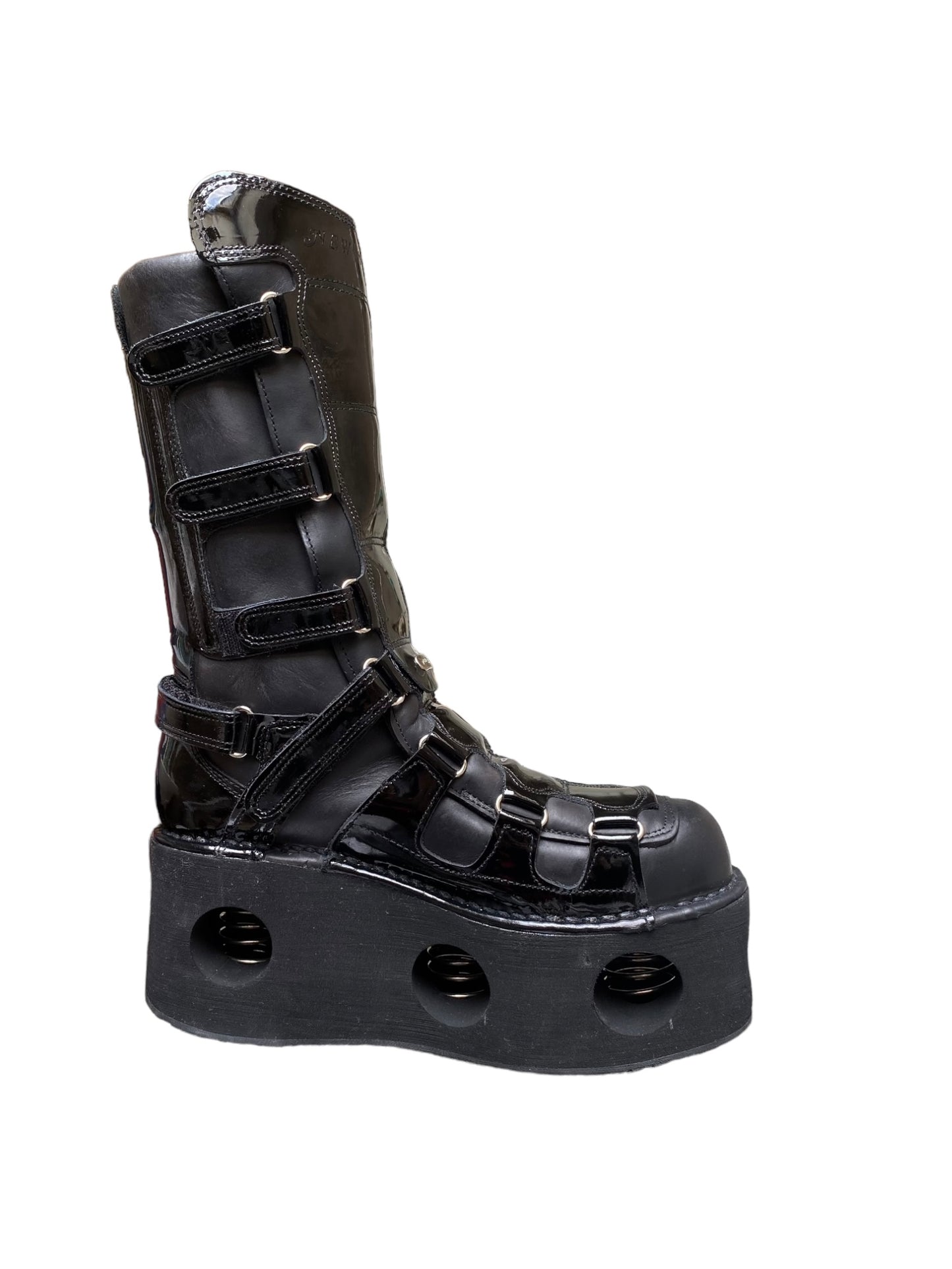 Vintage New Rock neptuno patent leather boots size 43