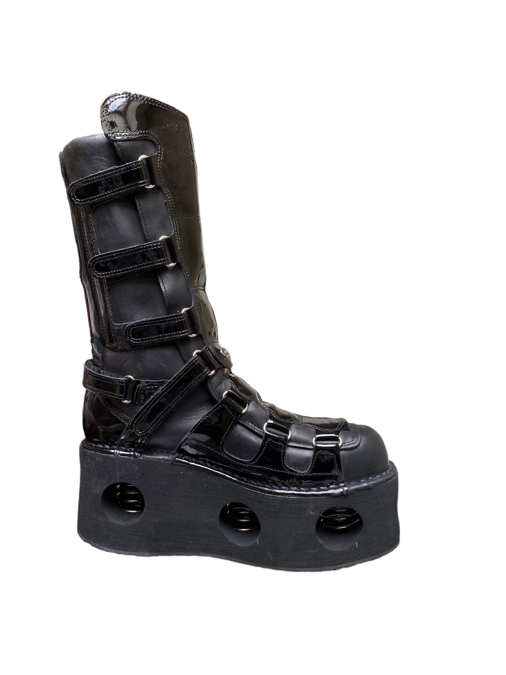 Vintage New Rock neptuno patent leather boots size 43