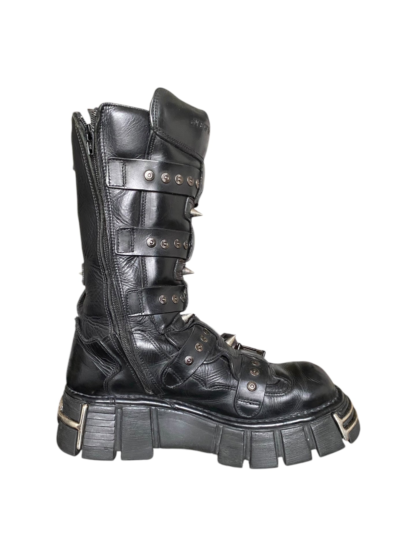Vintage New Rock studded platform boots size 46