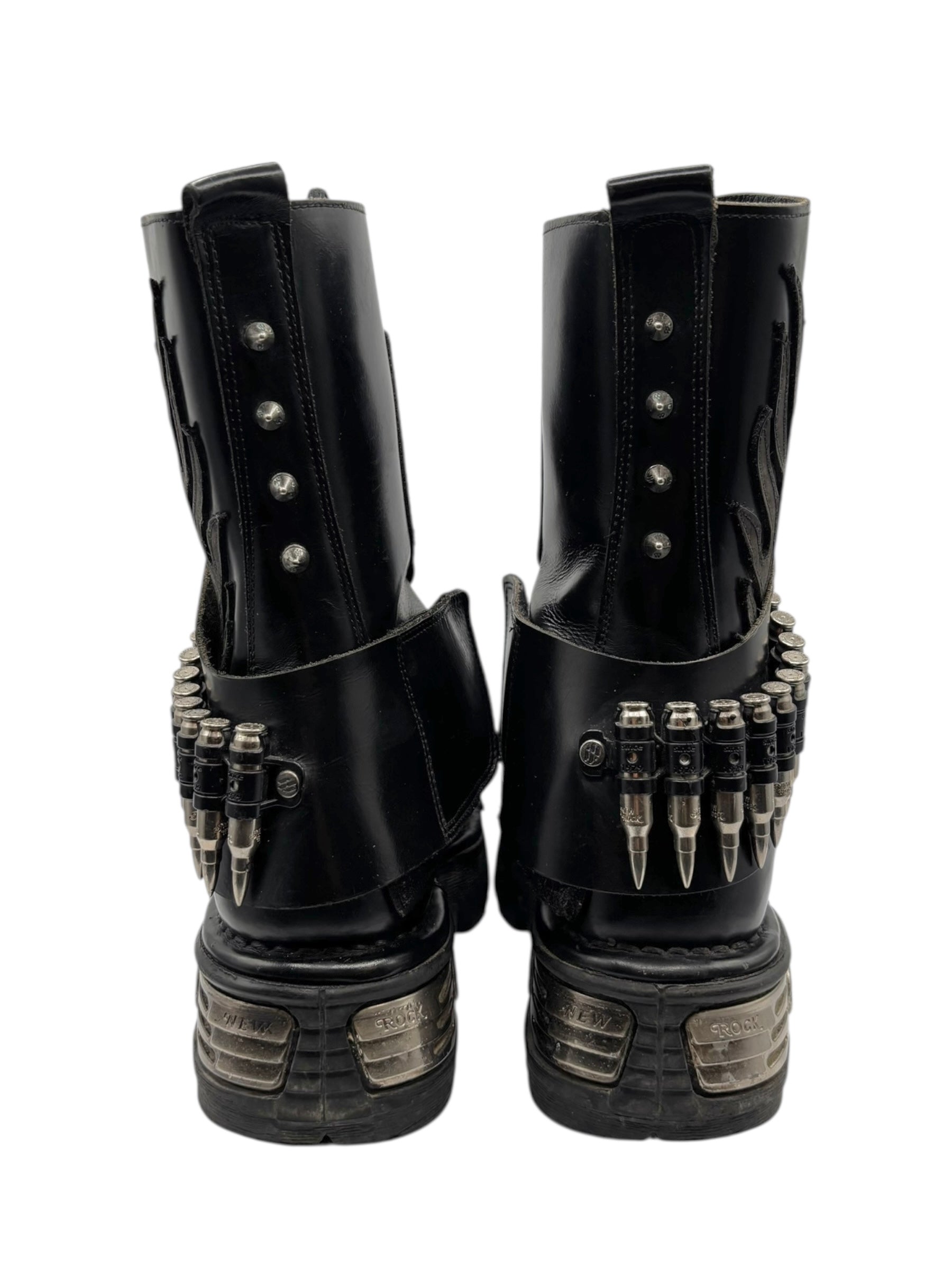 New Rock bullet leather boots size 40