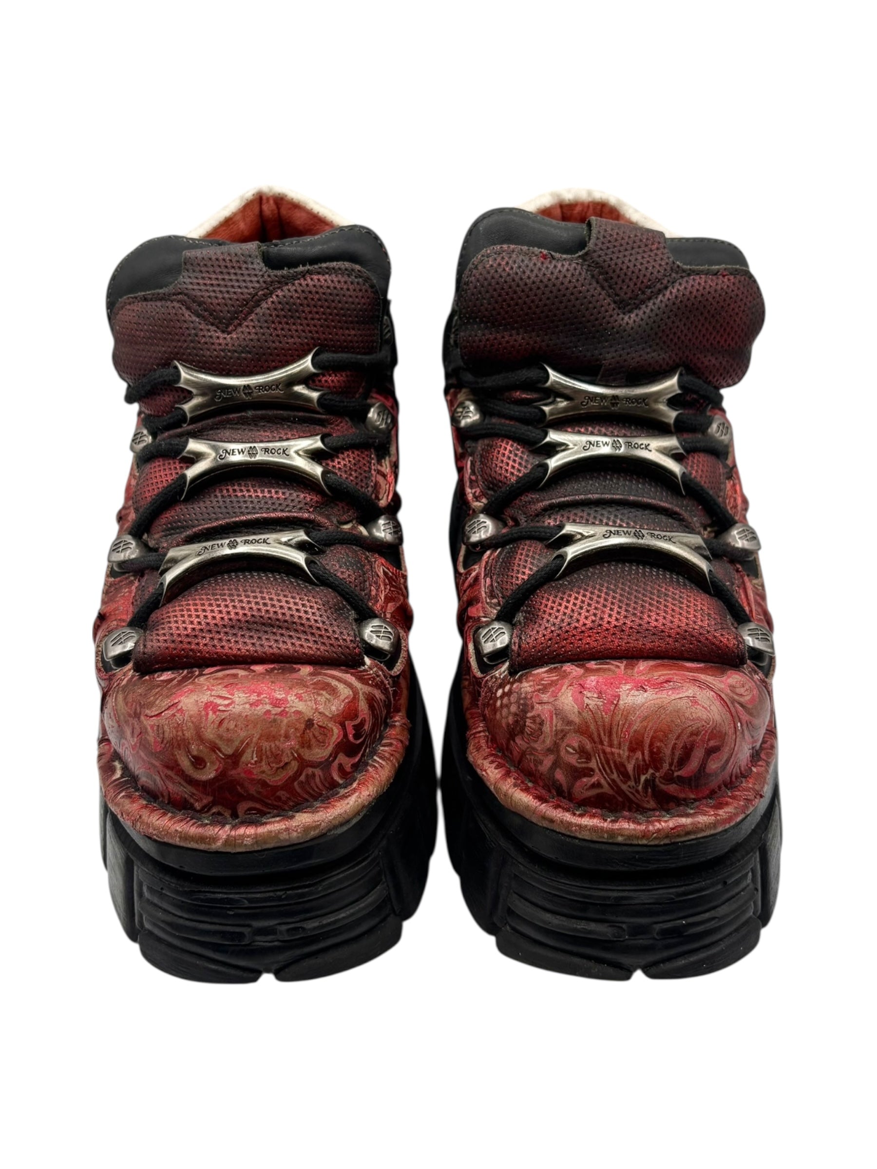 New Rock M.106 red platform boots size 38