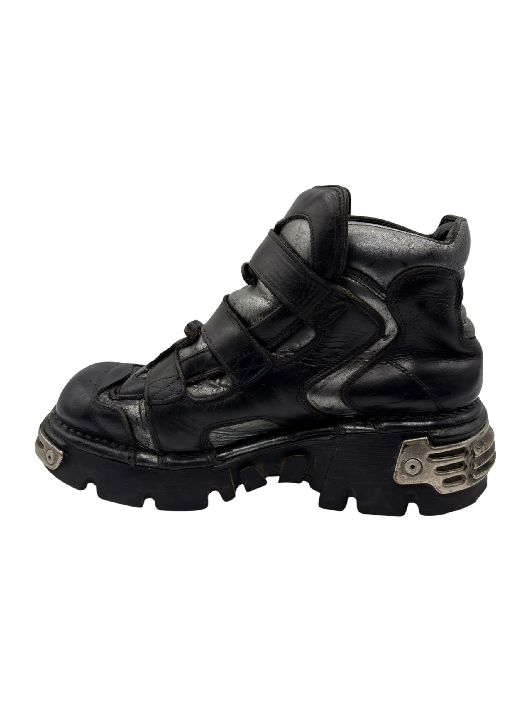 Vintage New Rock buckle grey reactor platform boots size 37