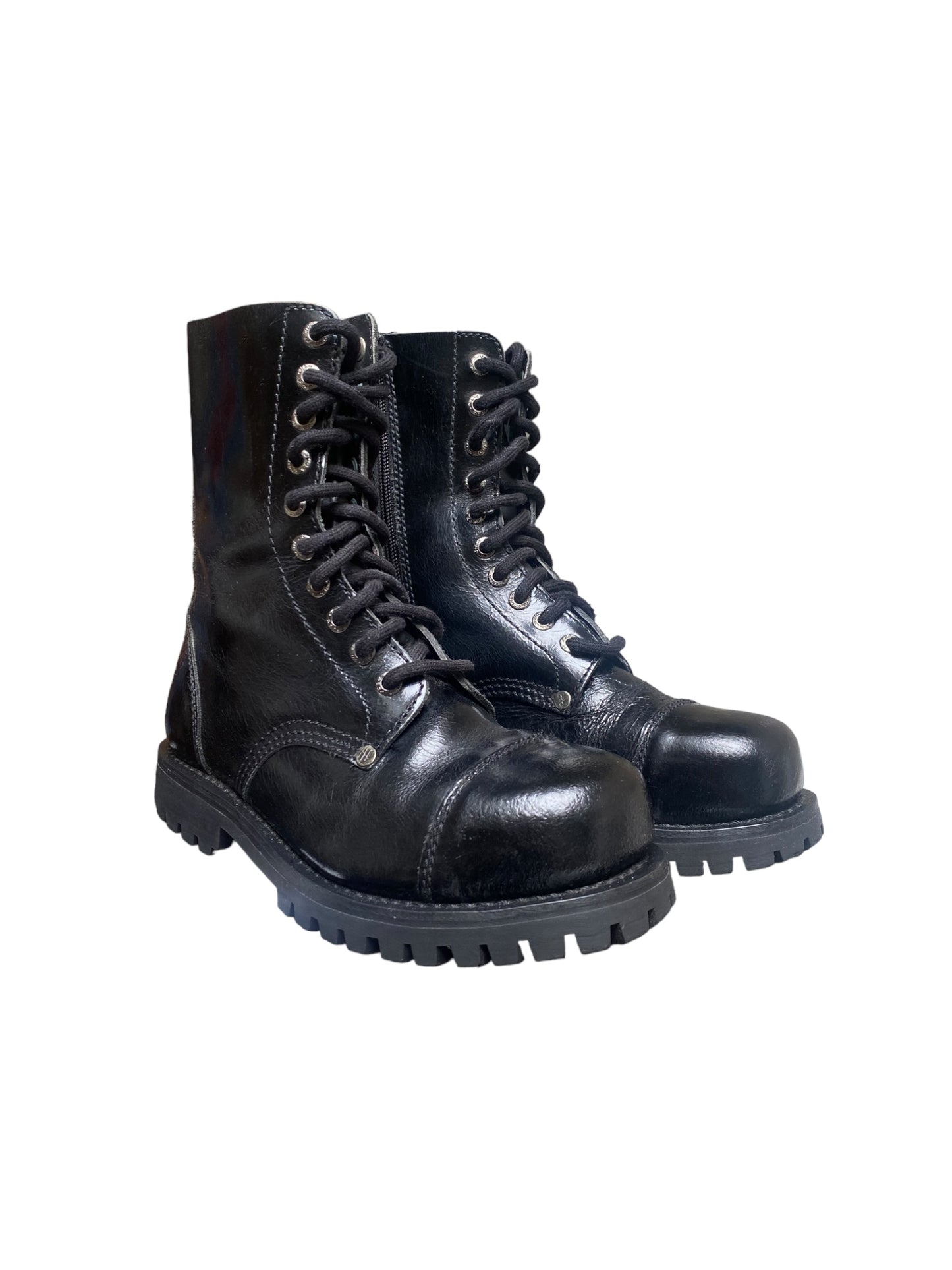 New Rock black leather boots size 37