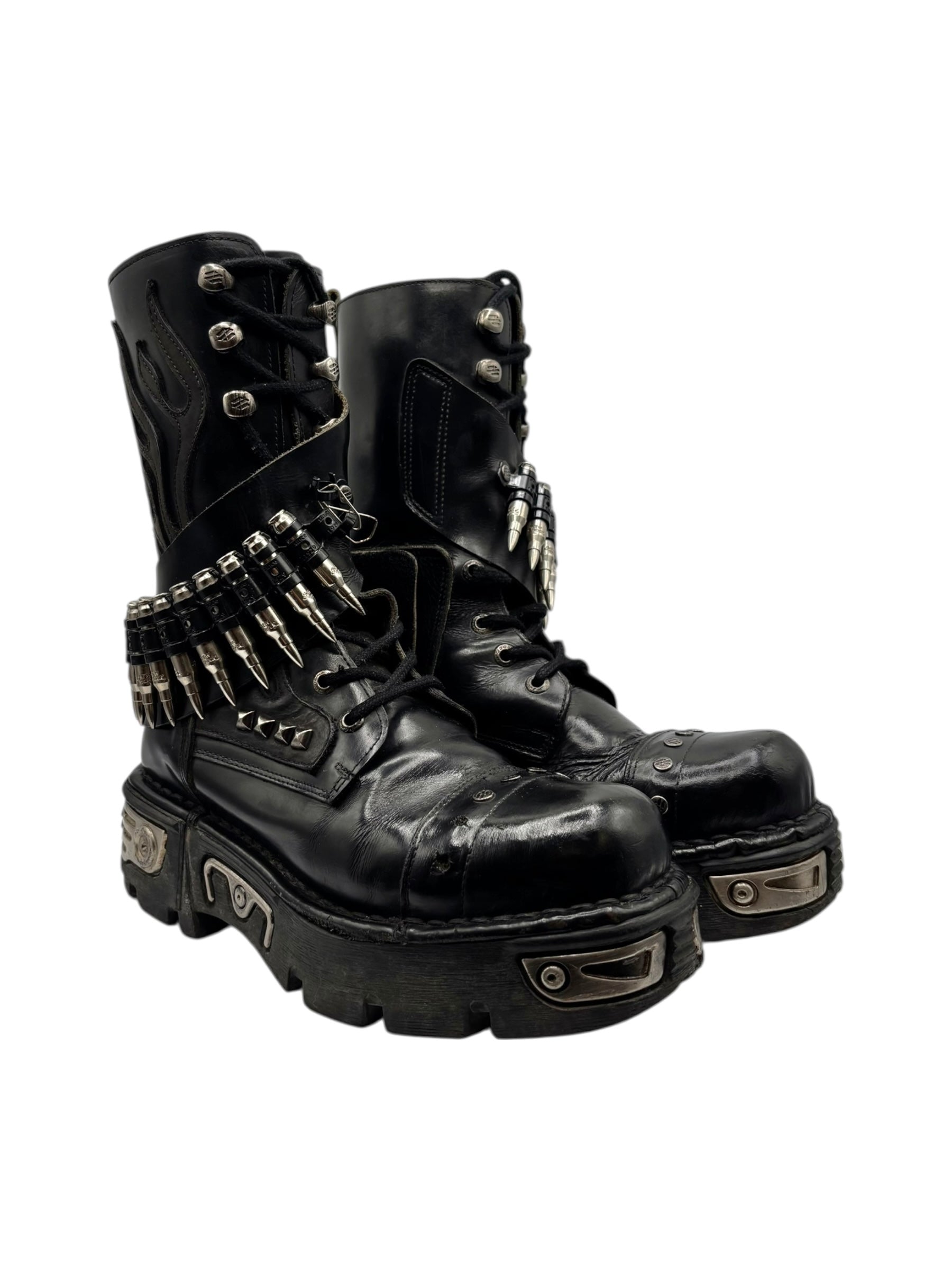 New Rock bullet leather boots size 40