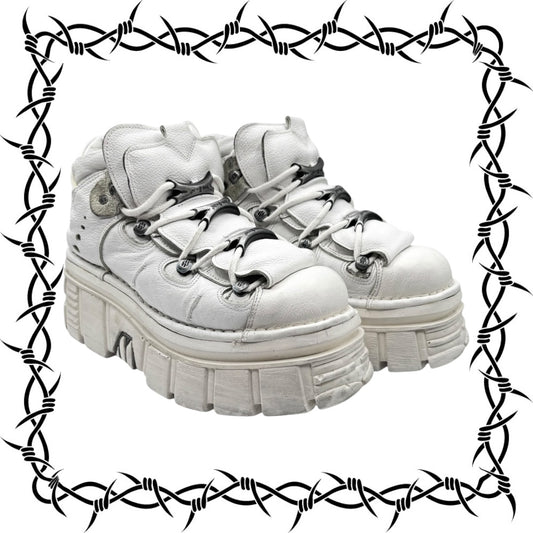 New Rock M-106 white platform boots size 43