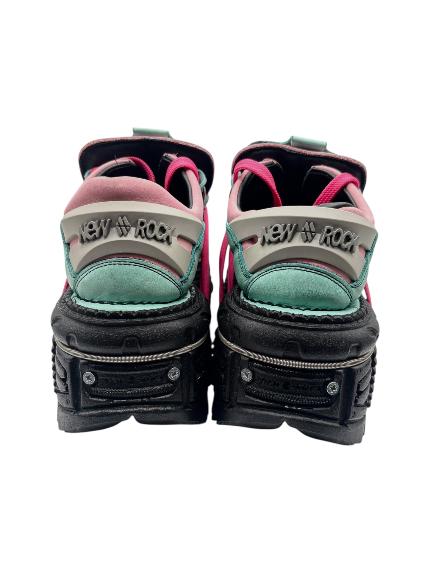 Limited edition New Rock cyan/pink platform boots size 39
