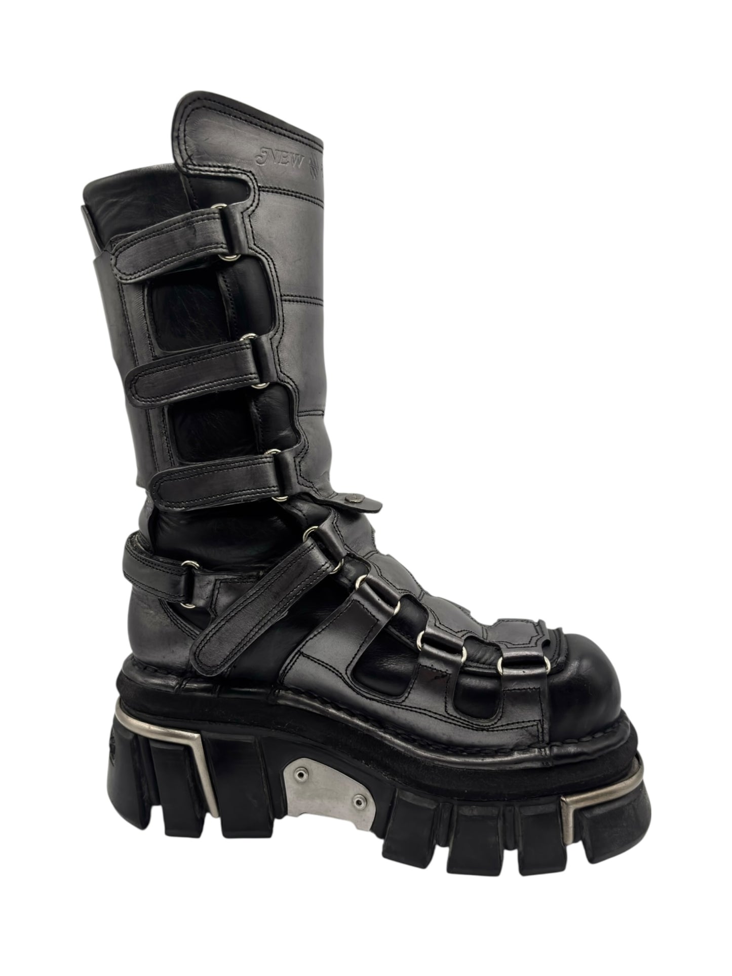 Vintage New Rock knee high terminator sole platform boots