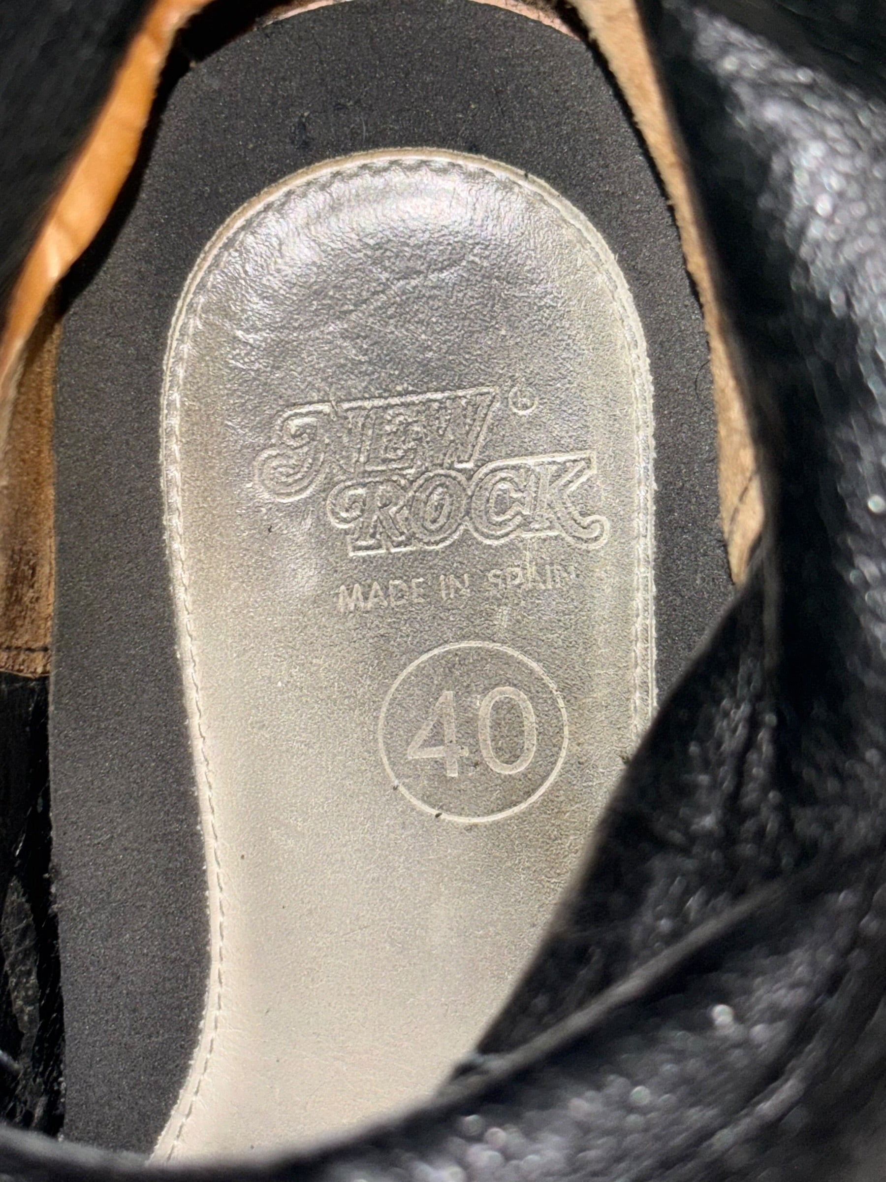 Vintage New Rock leather biker boots size 40