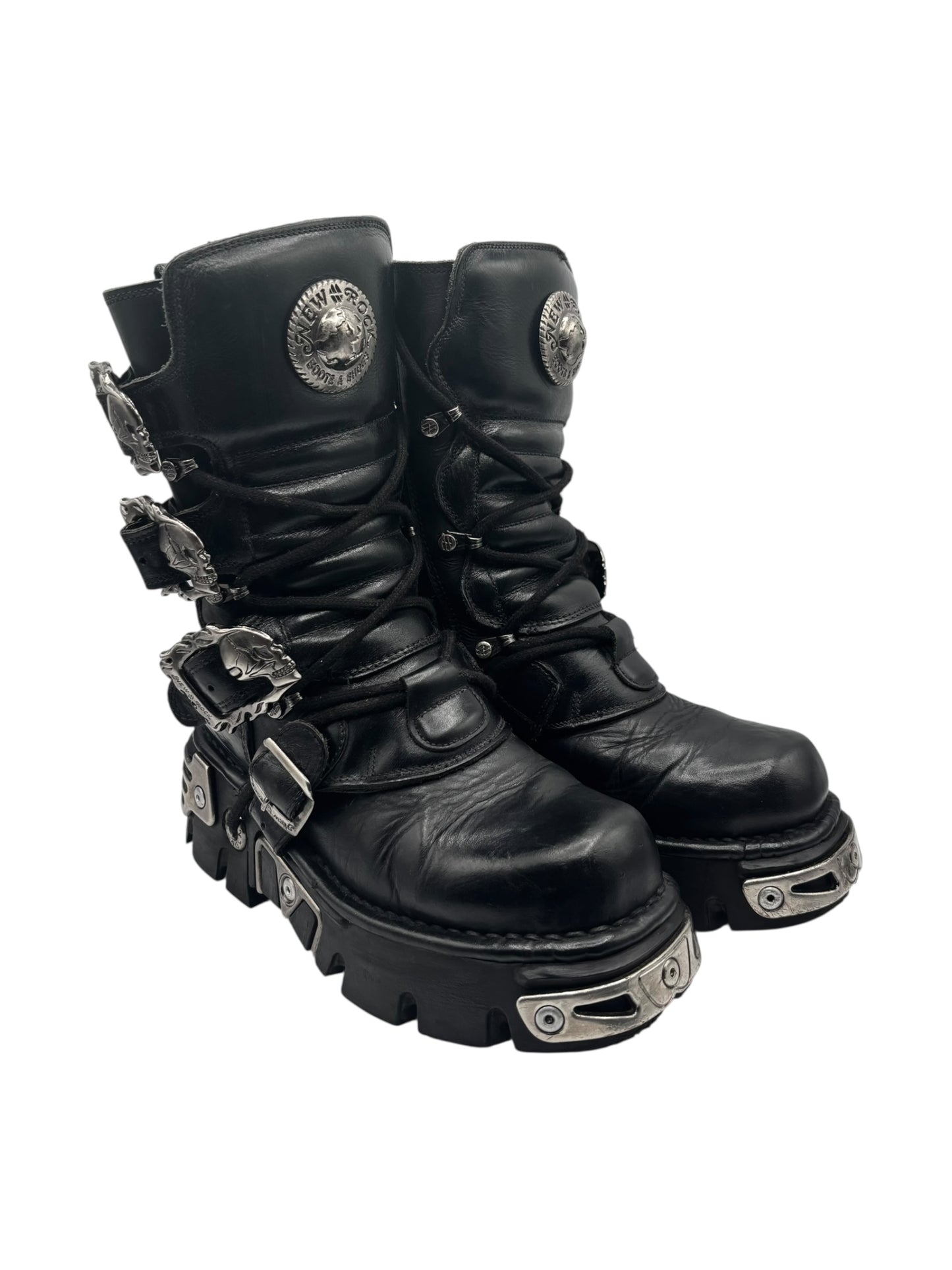 Rare vintage New Rock reactor leather boots size 36