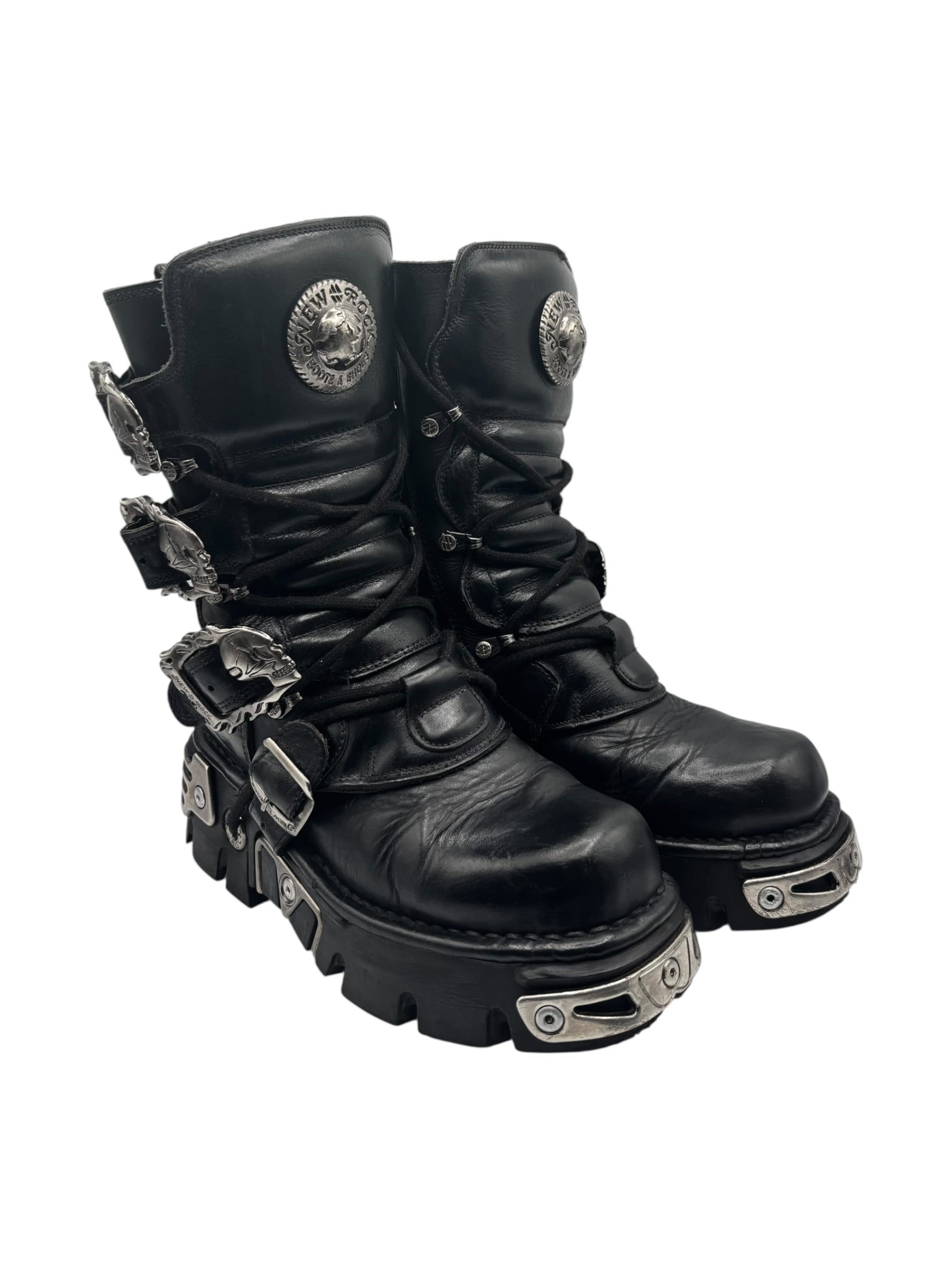Rare vintage New Rock reactor leather boots size 36