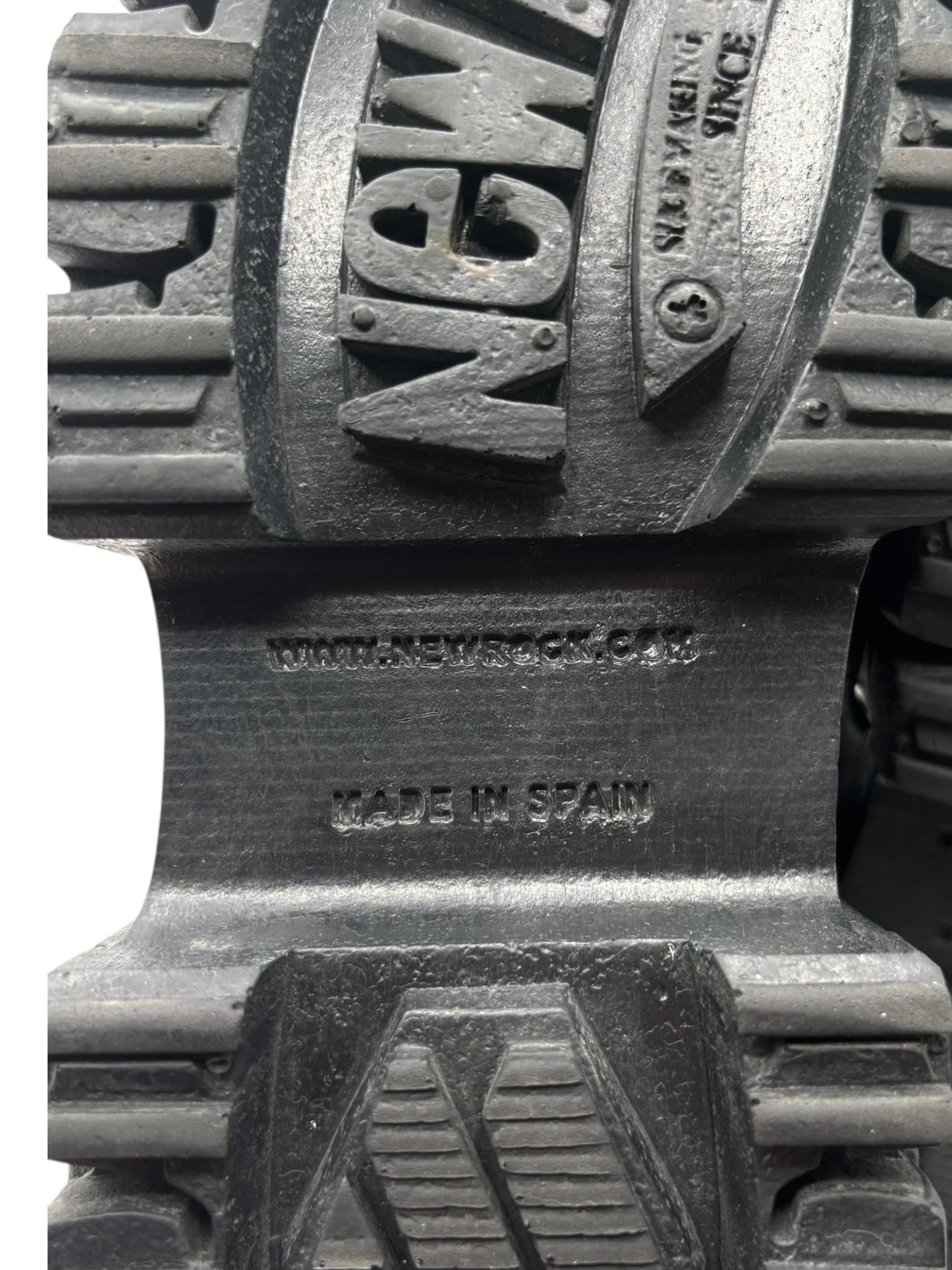 Vintage New Rock mega platform techno leather boots size 36