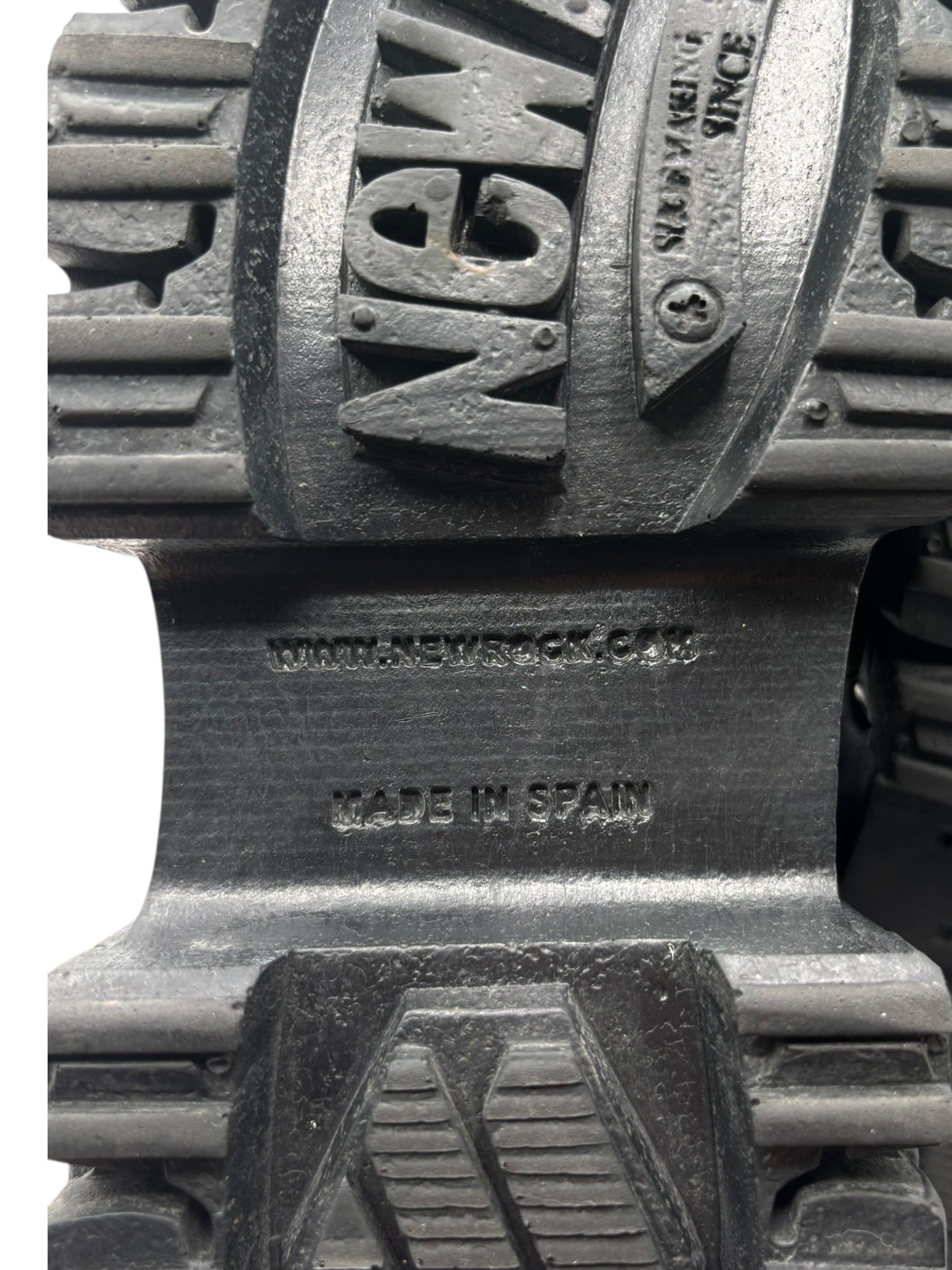 Vintage New Rock mega platform techno leather boots size 36