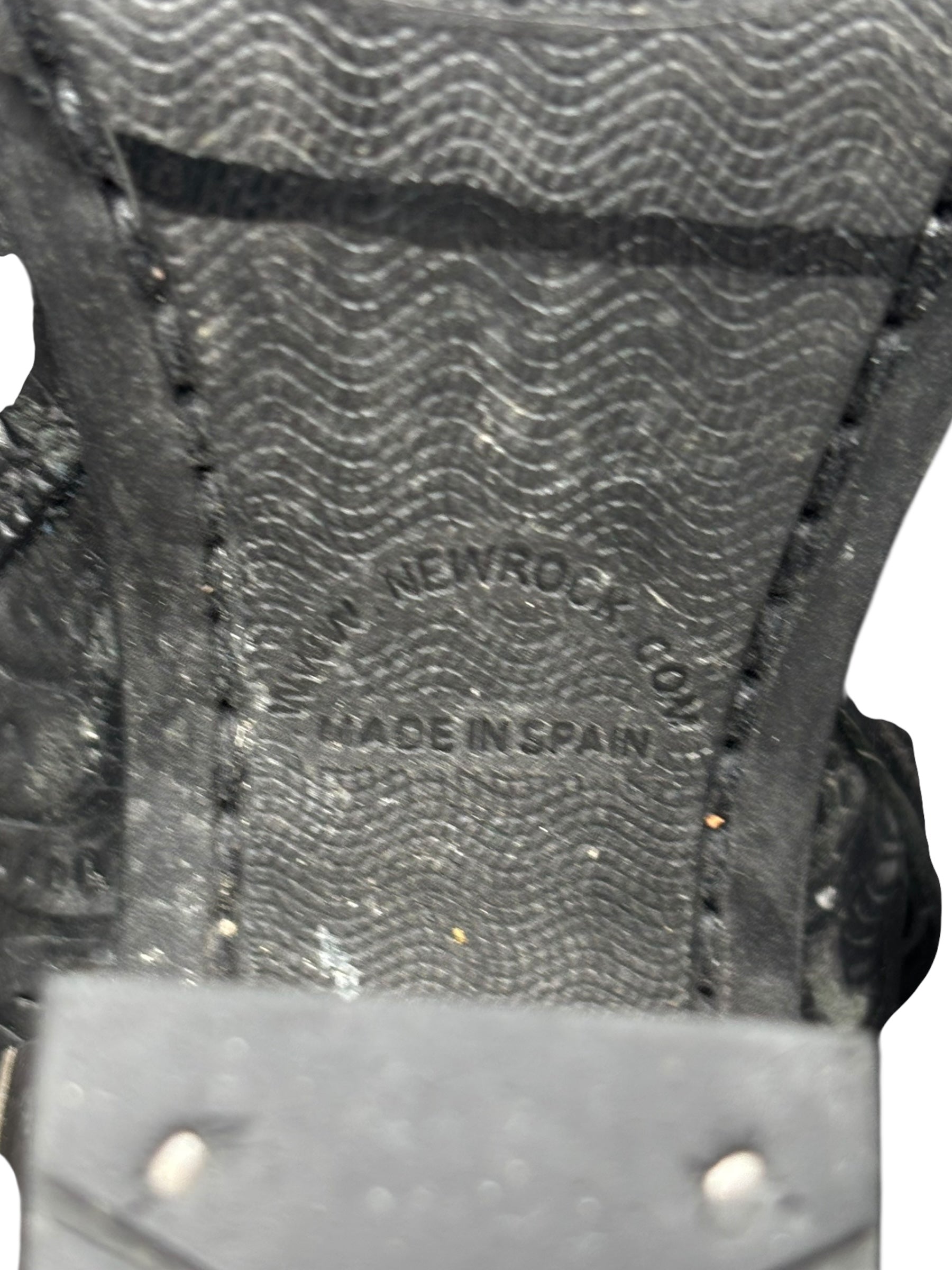 Vintage New Rock round/toe leather heels size 37