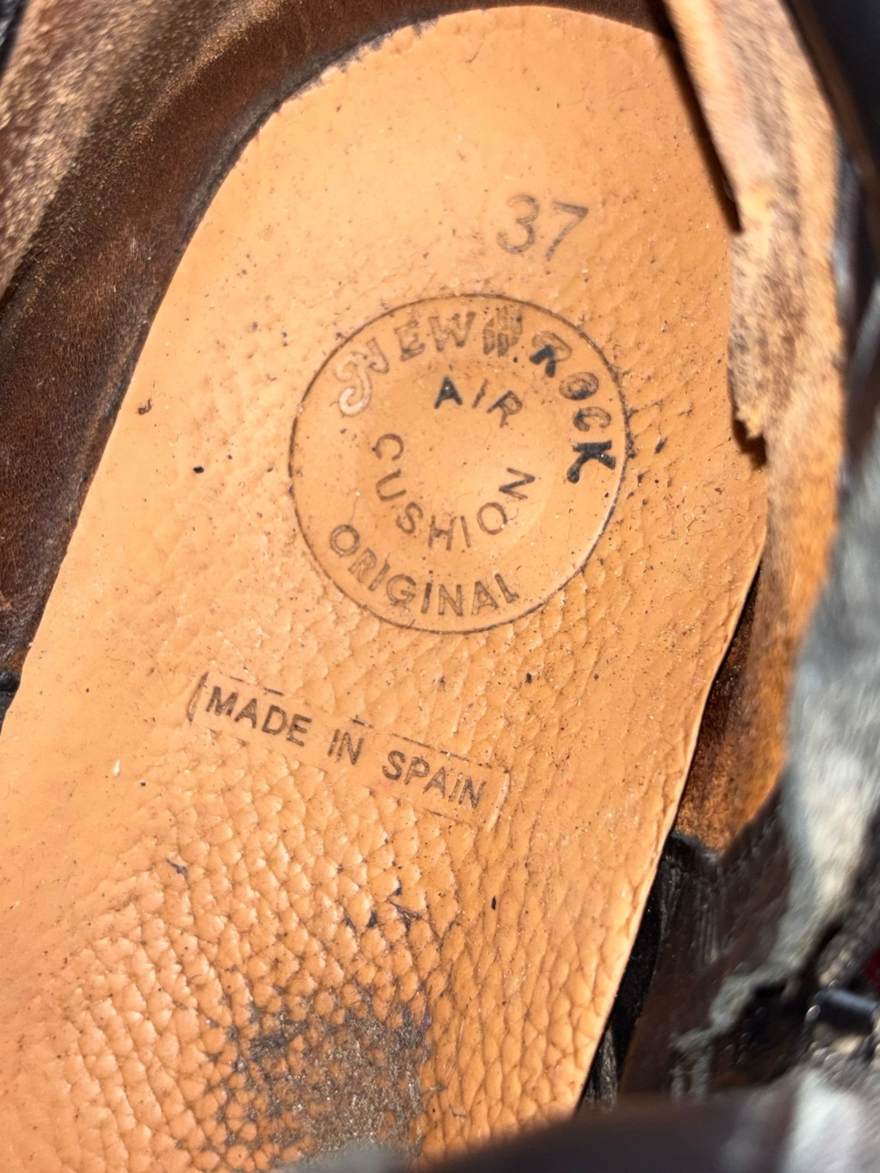 New Rock mili lace-up leather platform boots size 37