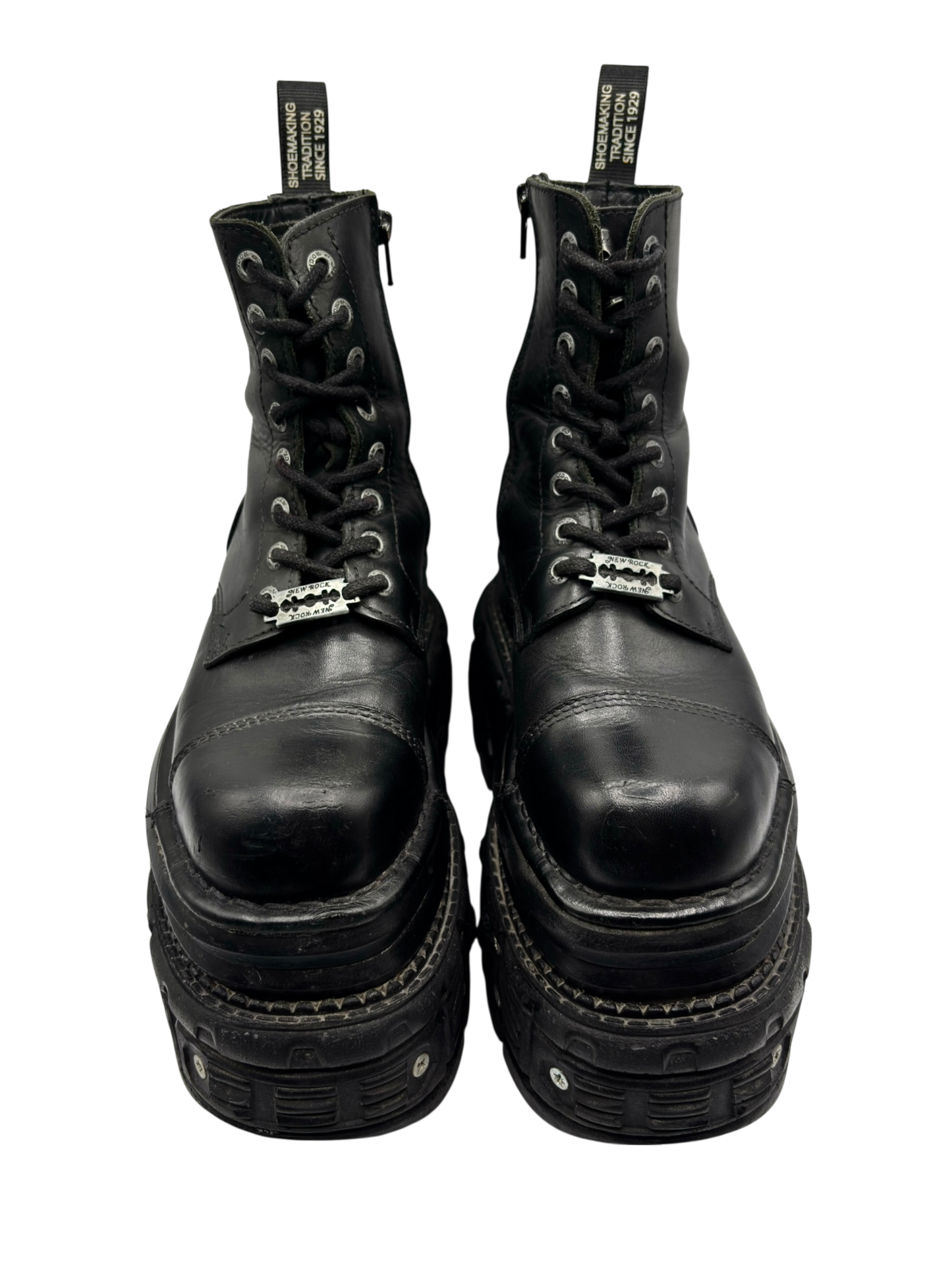 New Rock mega platform techno leather boots size 37