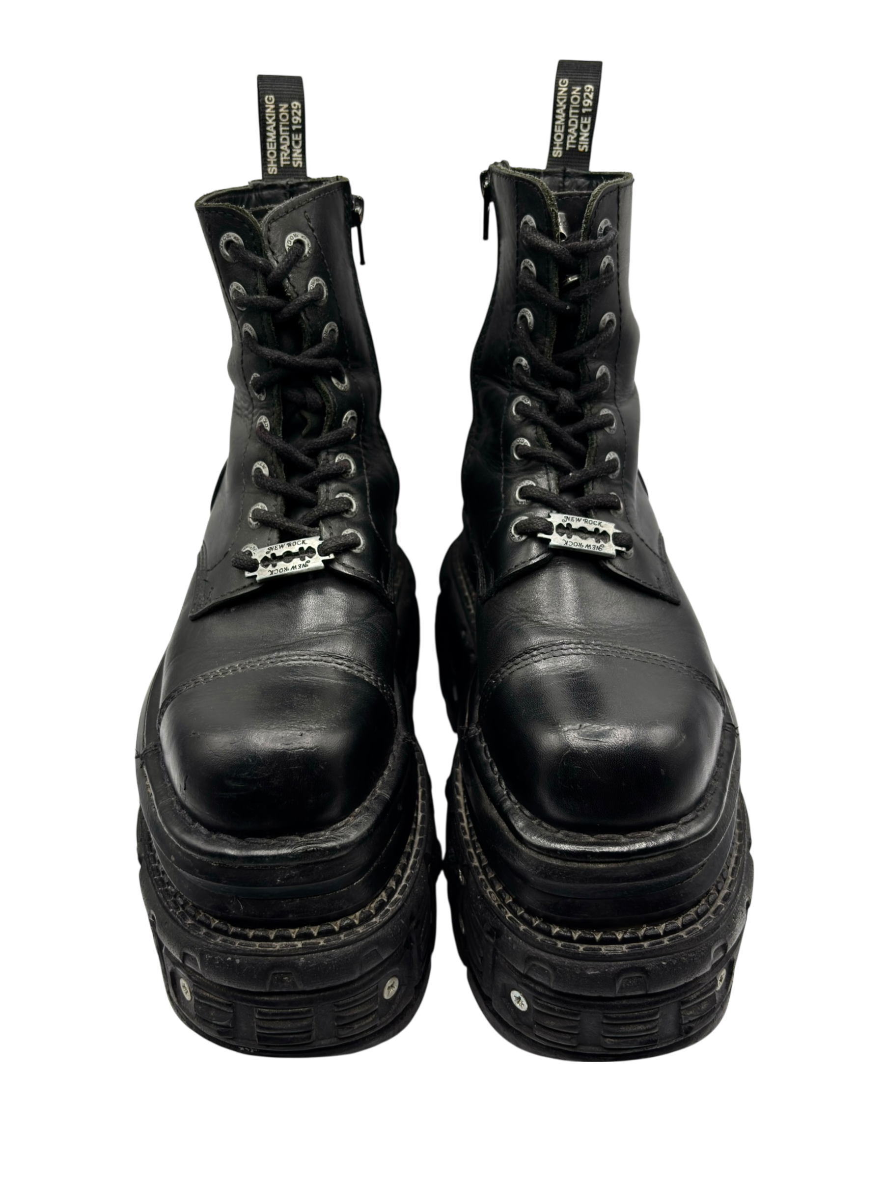 New Rock mega platform techno leather boots size 37