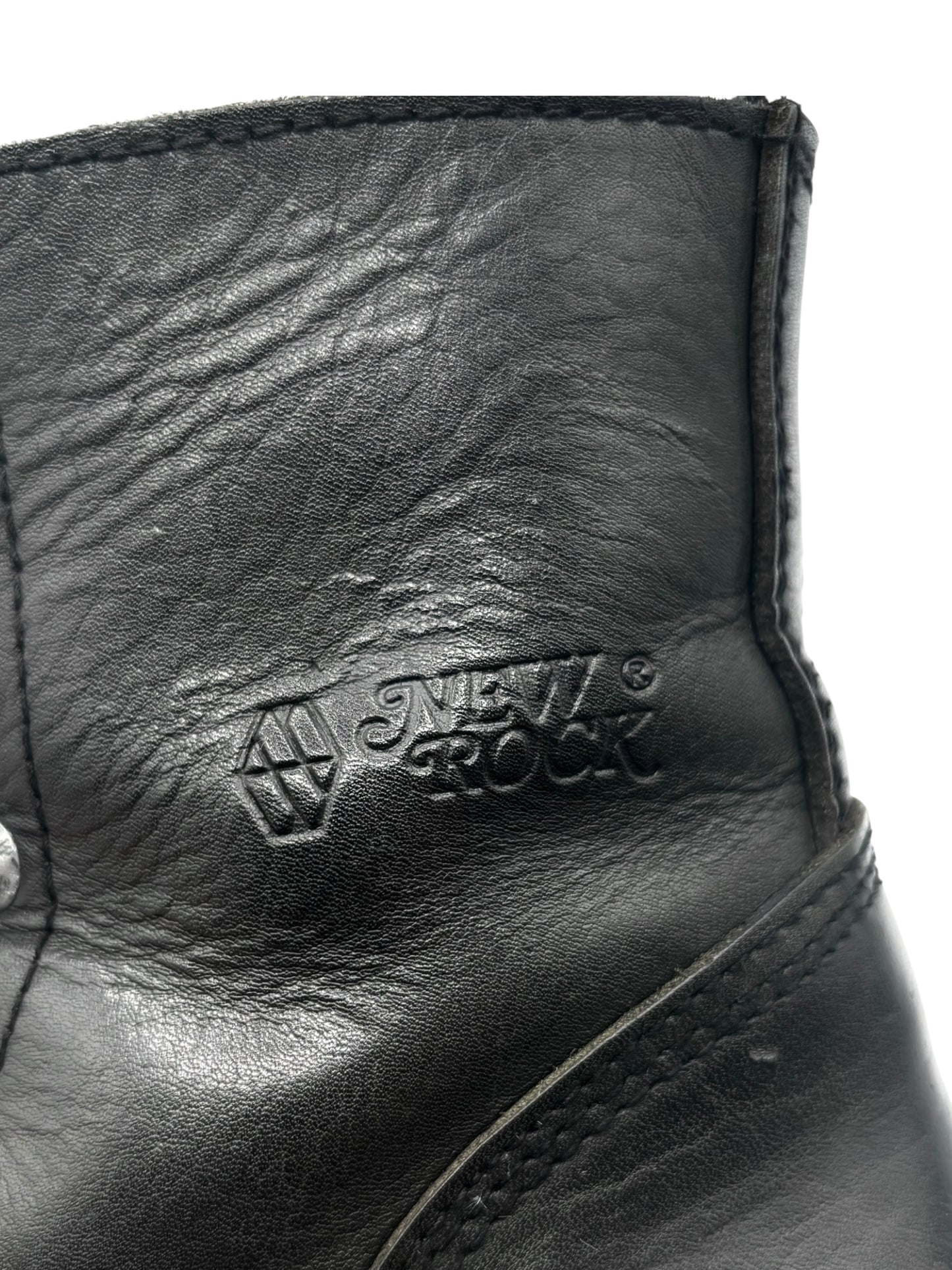 New Rock mili lace-up leather platform boots size 38