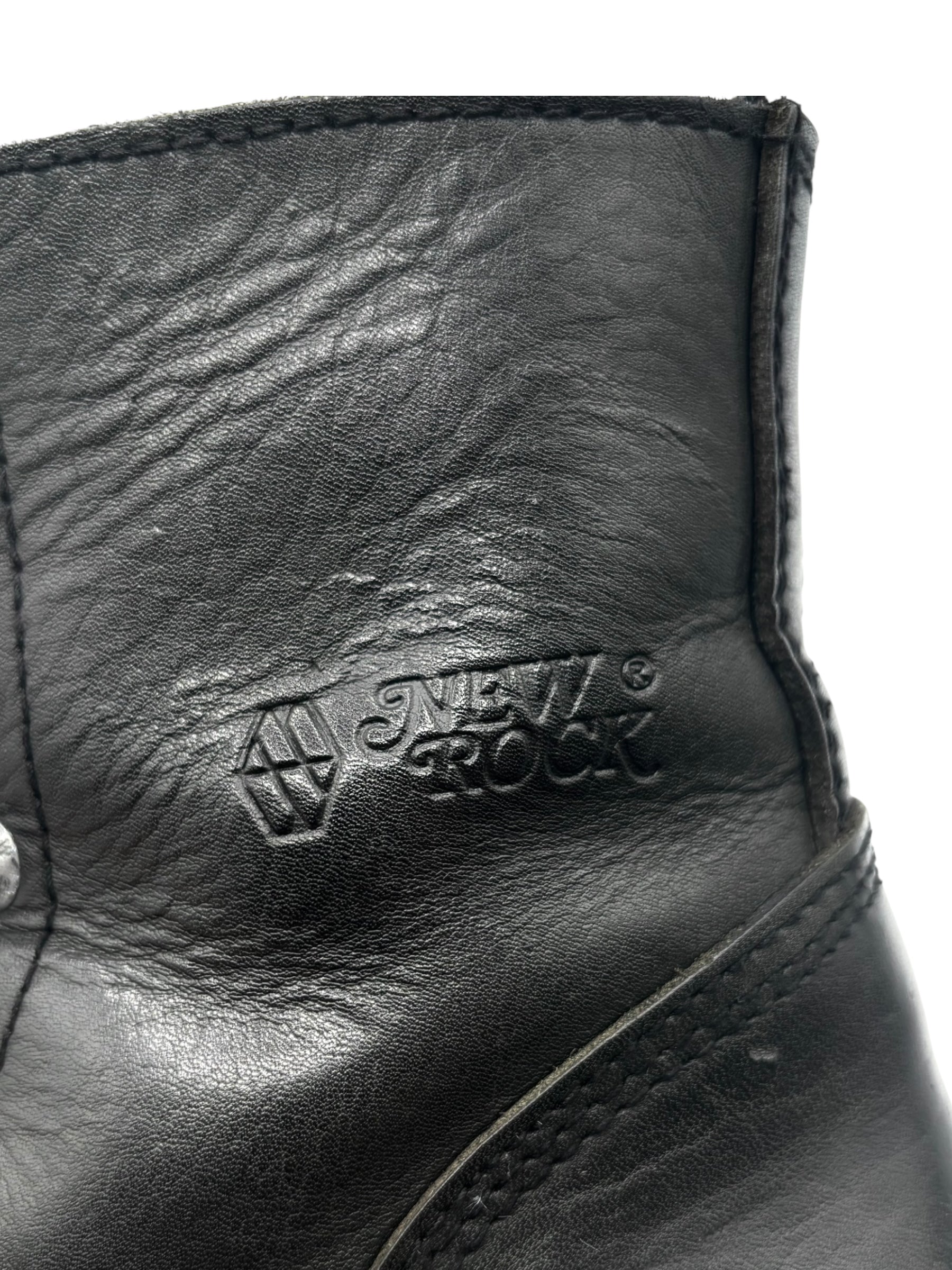 New Rock mili lace-up leather platform boots size 38