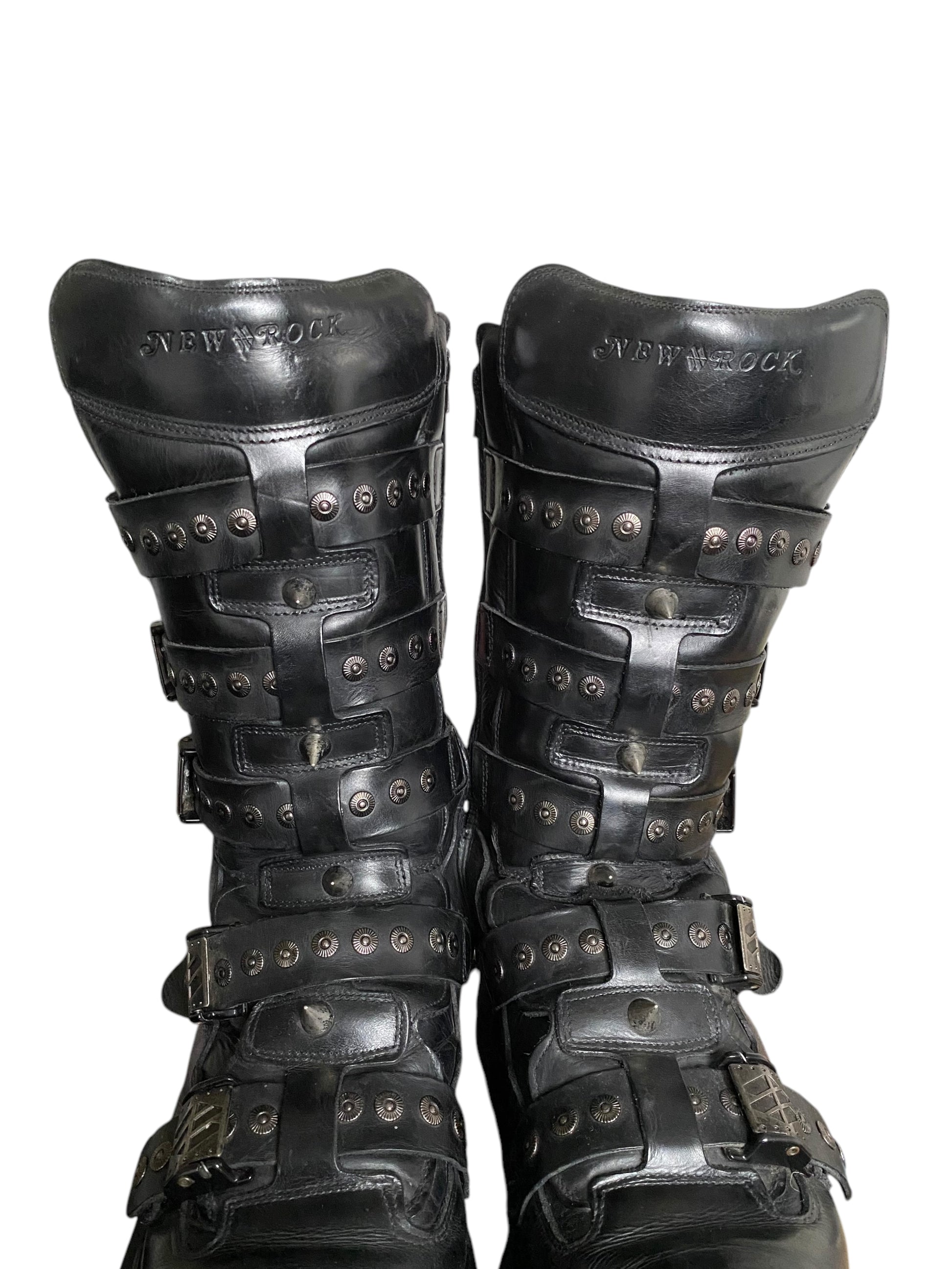 Vintage New Rock studded platform boots size 46