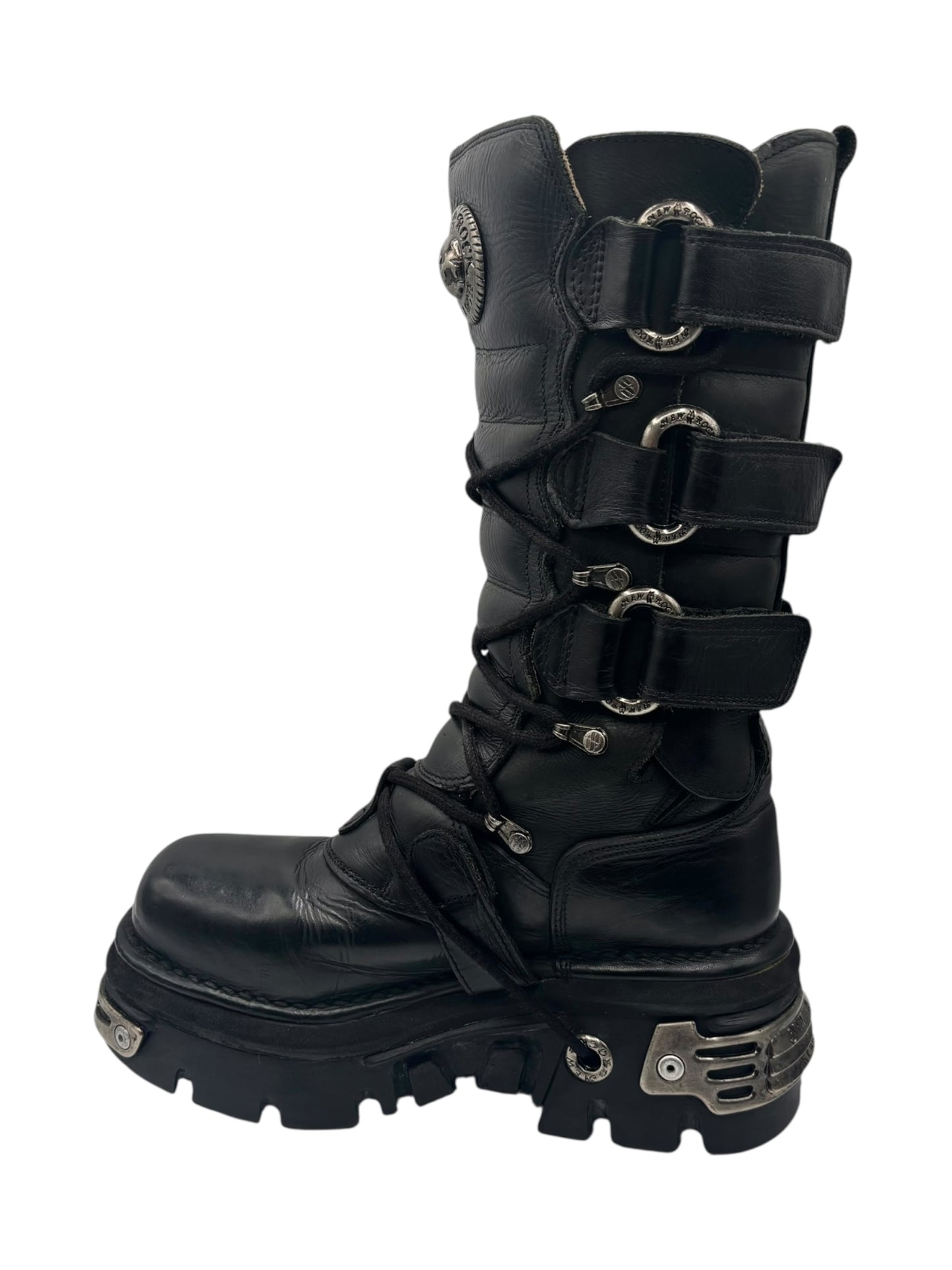 Rare vintage New Rock reactor leather boots size 39