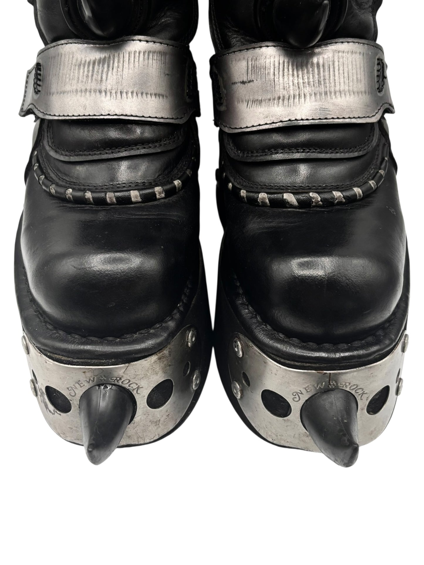 Extremely rare vintage 90s New Rock horn neptuno platform boots size 41