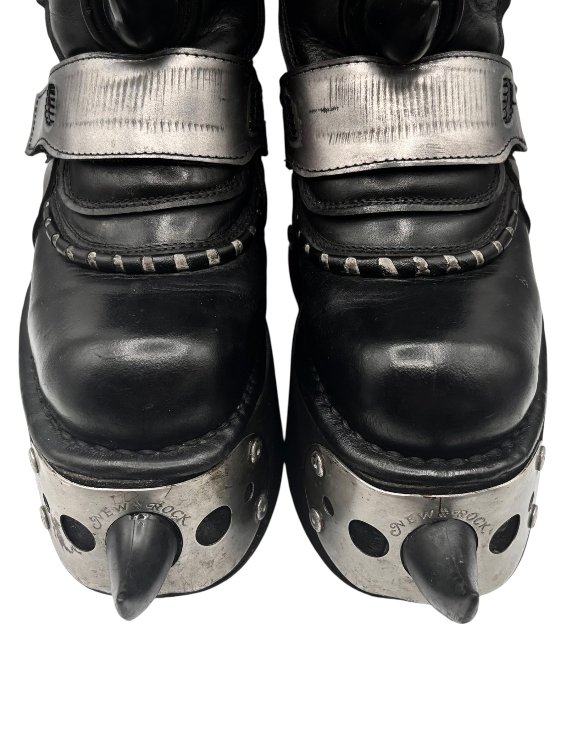 Extremely rare vintage 90s New Rock horn neptuno platform boots size 41