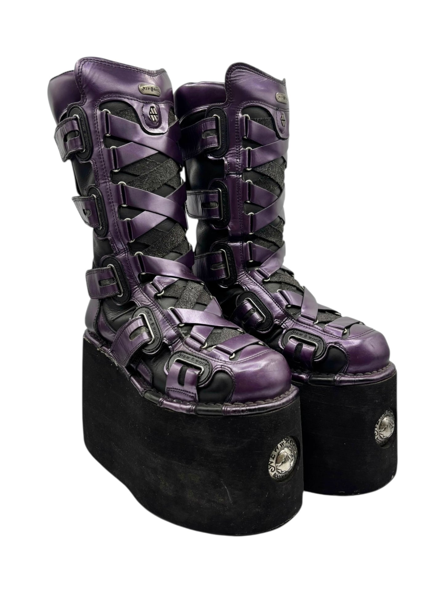 INSANELY RARE 1 of 1 vintage New Rock jupiter platform boots size 38